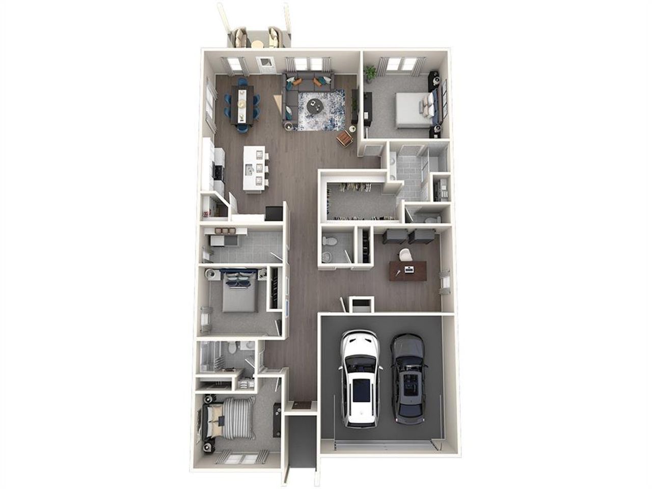 2D floor plan layout of this home in River Ridge, Crandall, TX (Image 2). 2D floor plan layout of this home in River Ridge, Crandall, TX (Image 2).