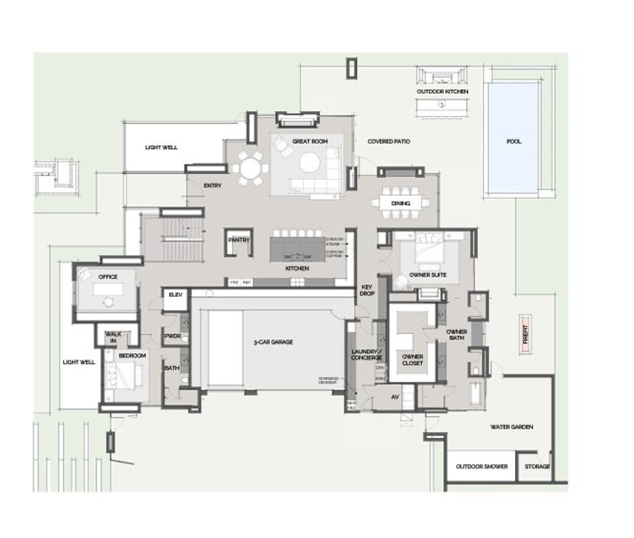 2D floor plan layout for the RC-4 by Five Star Development in The Ritz-Carlton Residences Paradise Valley, Paradise Valley, AZ (Image 2).