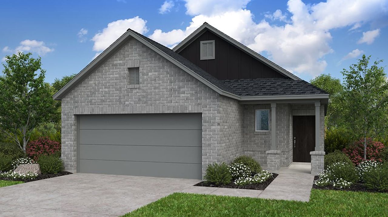 Representative exterior photo of a completed home built from the Dylan by Taylor Morrison in Trillium 40s, Richmond, TX (Image 2). Representative exterior photo of a completed home built from the Dylan by Taylor Morrison in Trillium 40s, Richmond, TX (Image 2).