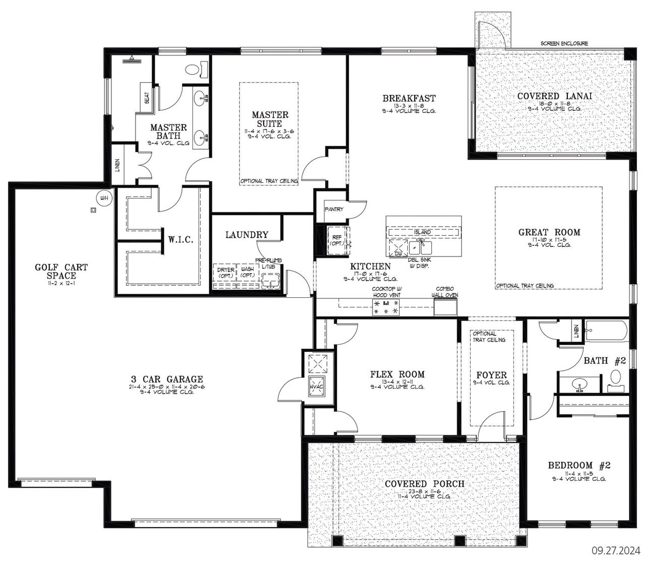 2D floor plan layout for the Candler Hills - Balfour - Brighton by Colen Built Development, LLC in On Top of the World Communities, Ocala, FL (Image 2).