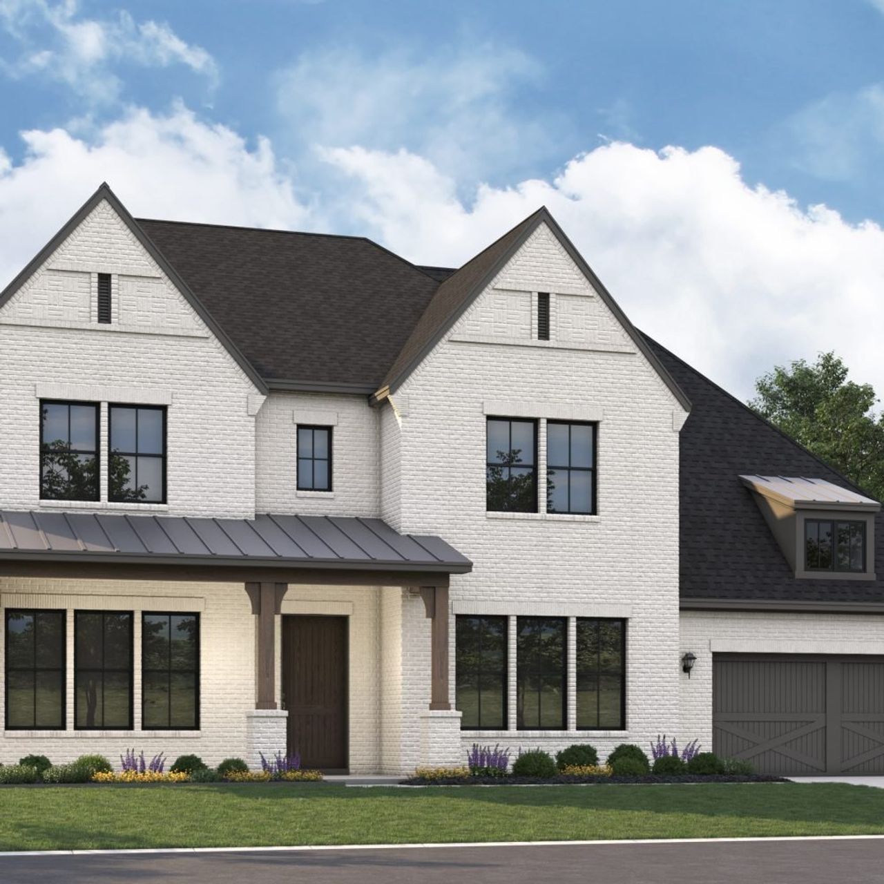 Front exterior of a new home in StarView, Prosper, TX, highlighting curb appeal (Image 2).