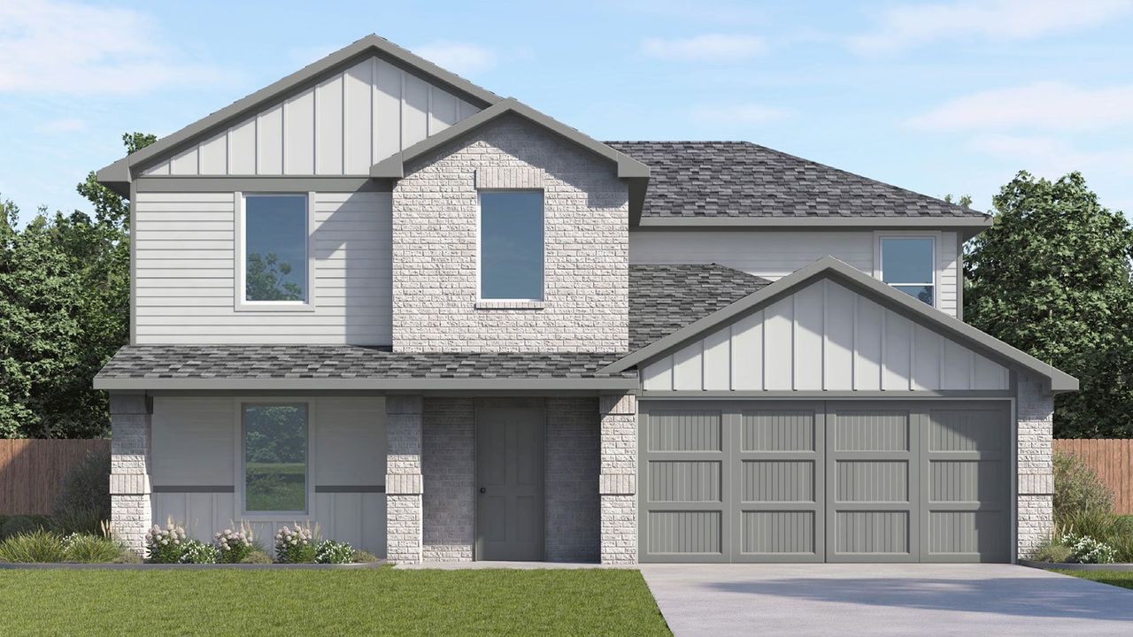 Representative exterior photo of a completed home built from the Callahan by D.R. Horton in Westward Pointe, Sealy, TX (Image 2).
