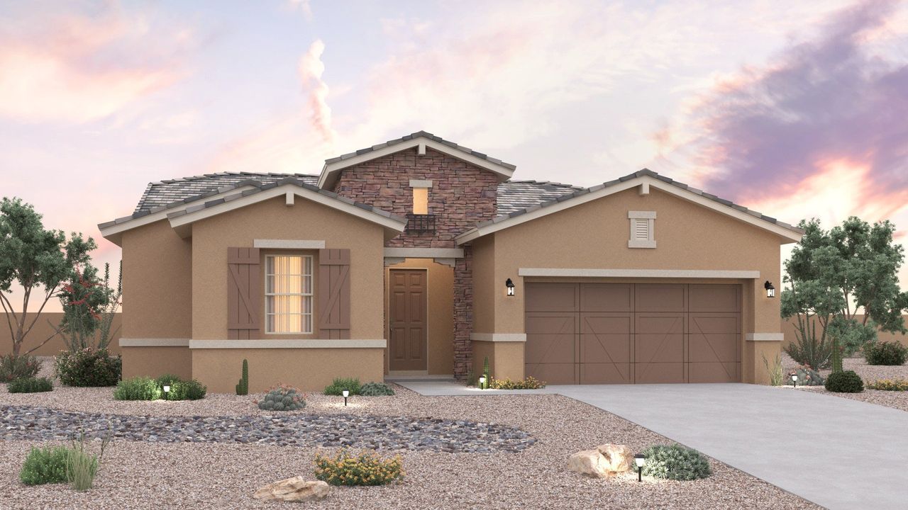 Elevation B – Ranch Hacienda