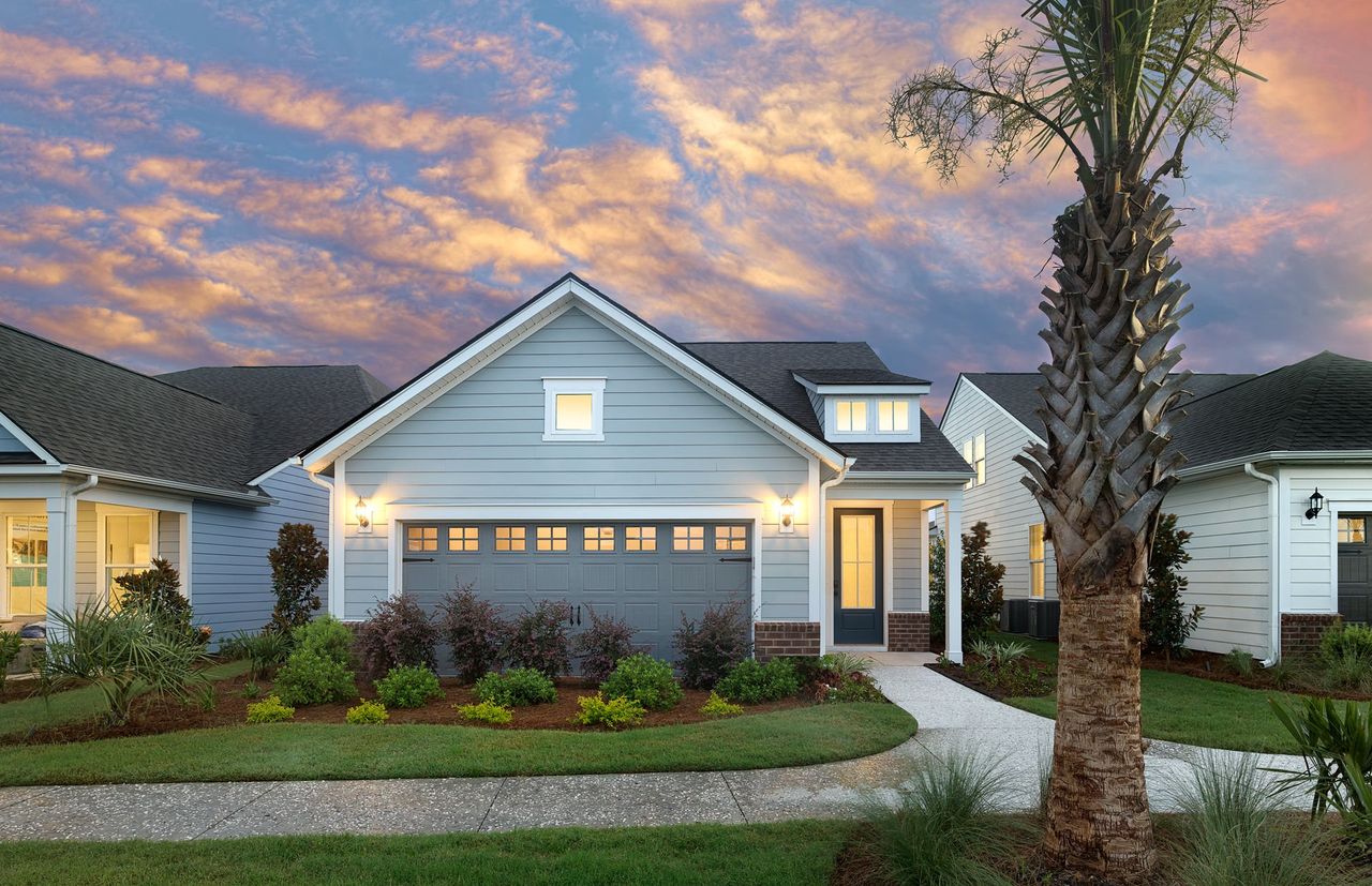 Front exterior of a new home in The Haven at Riverlights, Wilmington, NC, highlighting curb appeal (Image 2).