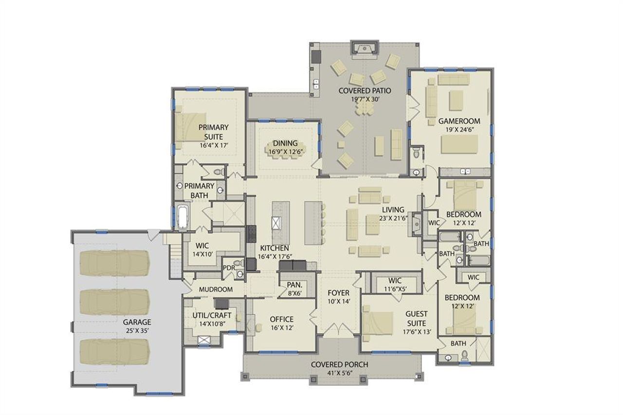 2D floor plan layout of this home in , Waxahachie, TX (Image 2).