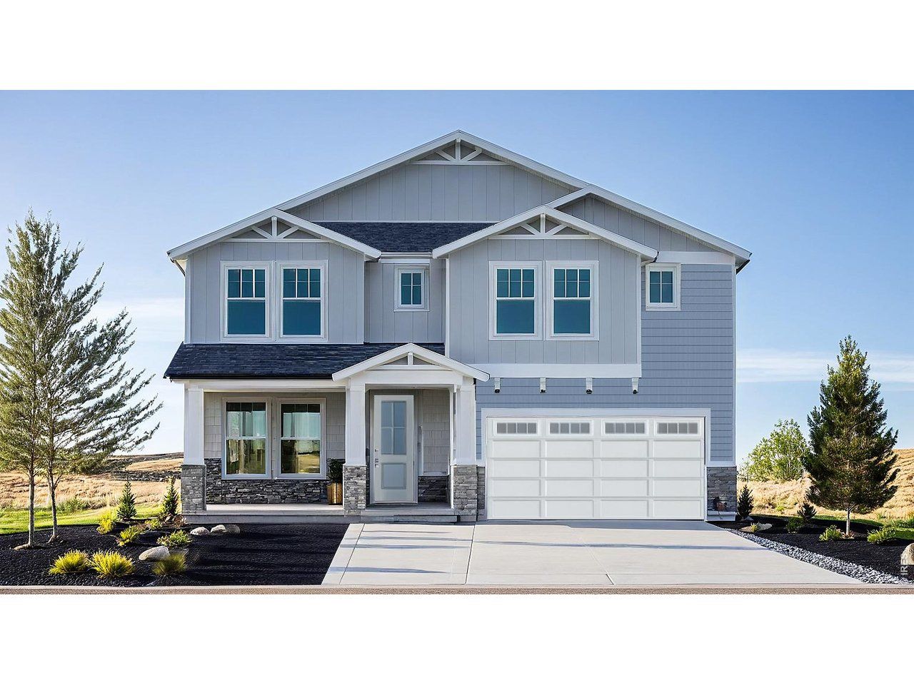 Front exterior of a new home in , Fort Collins, CO, highlighting curb appeal (Image 2).