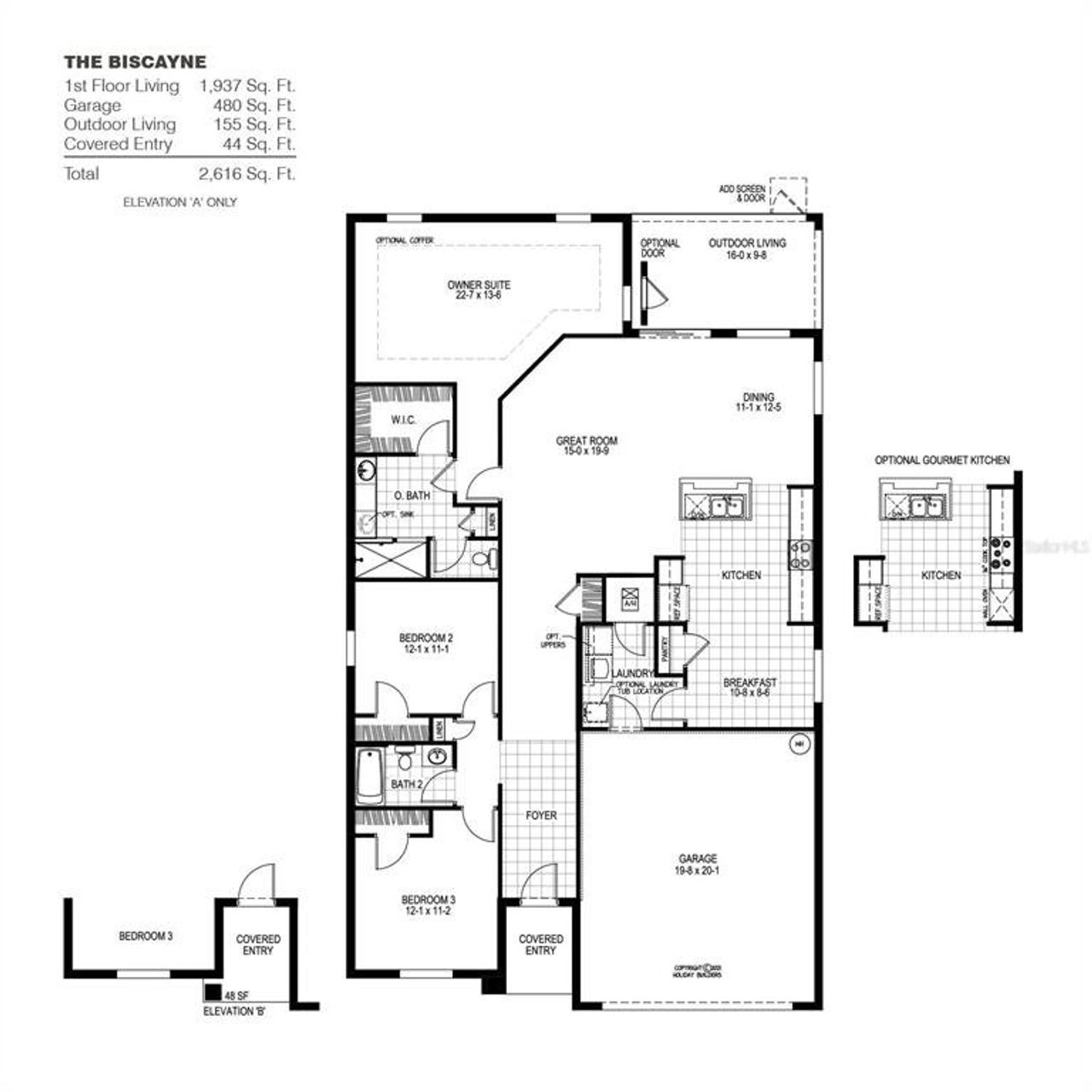 2D floor plan layout of this home in Eden Hills, Lake Alfred, FL (Image 2).