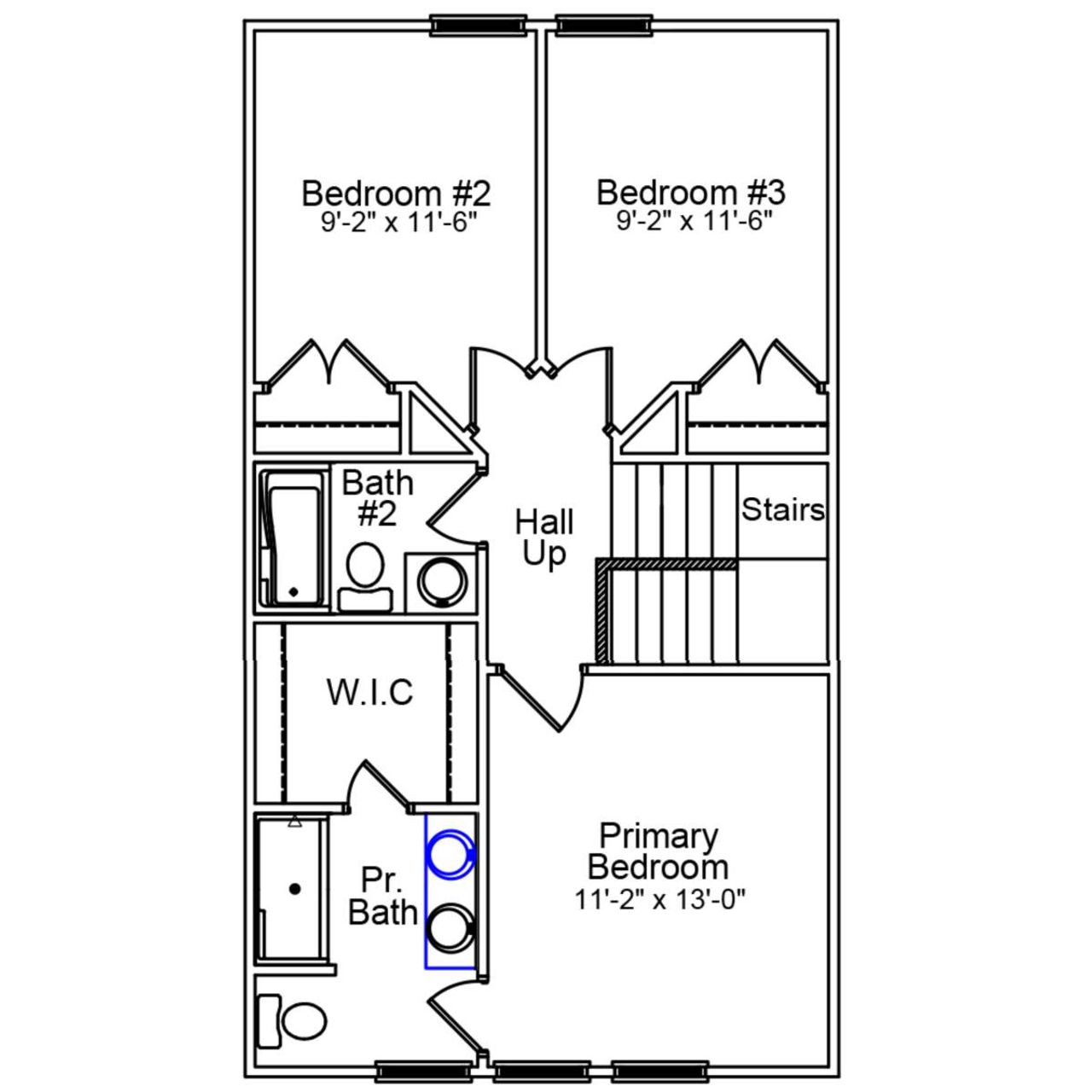 2D floor plan layout of this home in Astoria, Columbia, SC (Image 2).