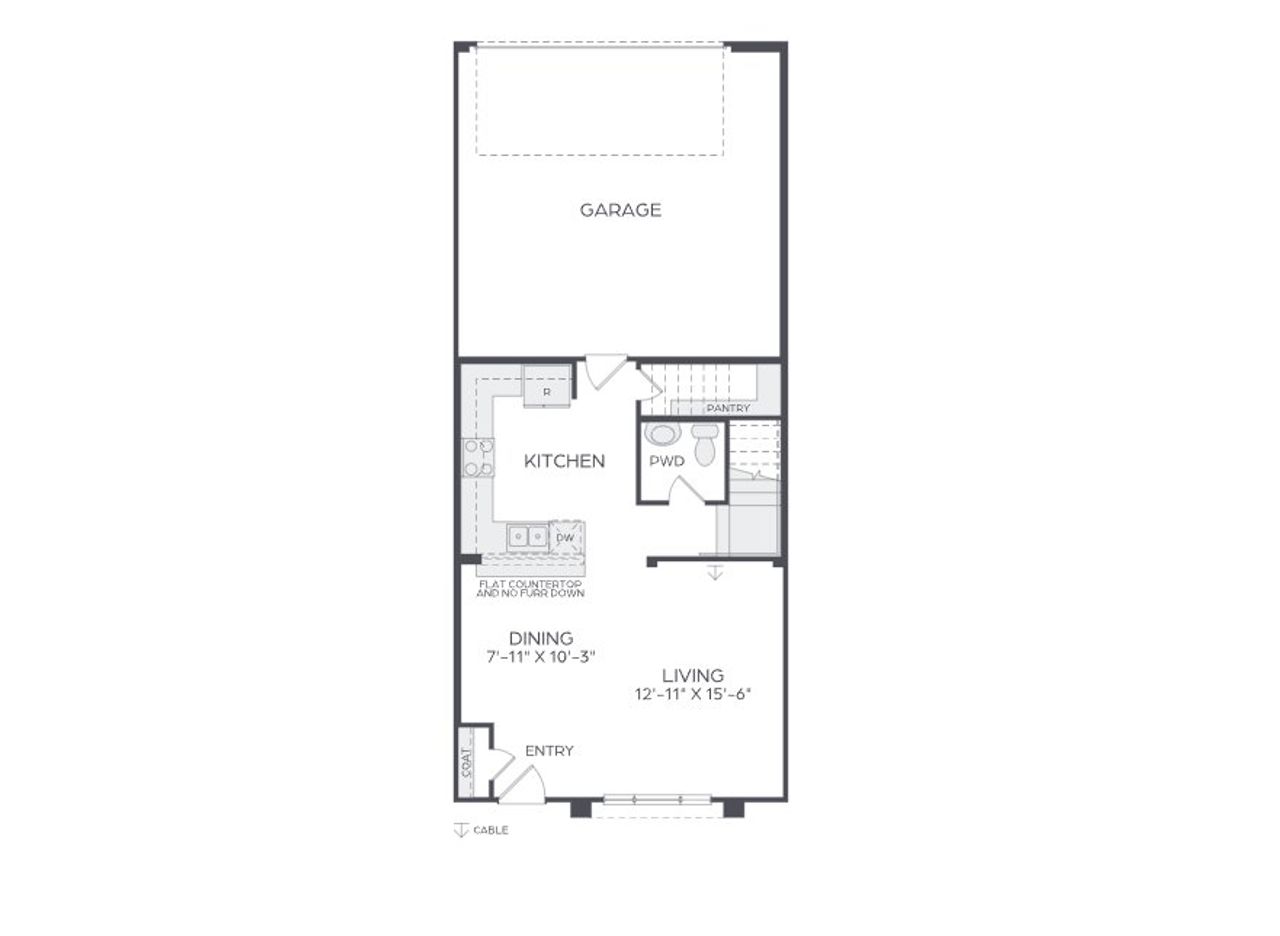 2D floor plan layout for the Bella - modern by Cadence Homes in Karis, Crowley, TX (Image 2). 2D floor plan layout for the Bella - modern by Cadence Homes in Karis, Crowley, TX (Image 2).