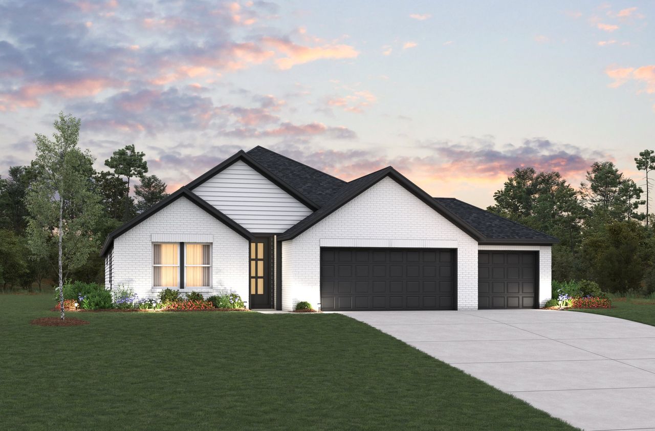 Representative exterior photo of a completed home built from the Olympic by Beazer Homes in Sunrise Cove, Texas City, TX (Image 2).