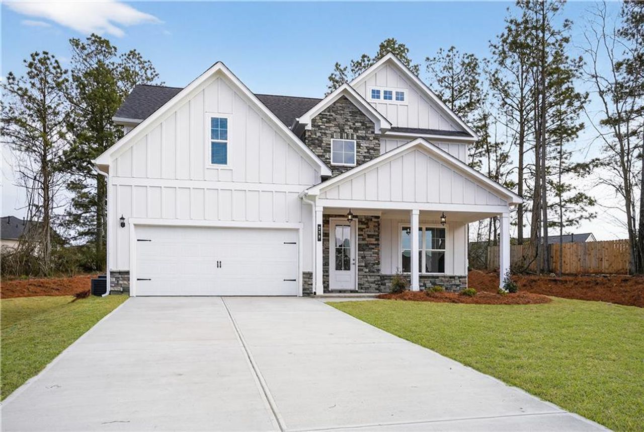 Front exterior of a new home in , Villa Rica, GA, highlighting curb appeal (Image 2).
