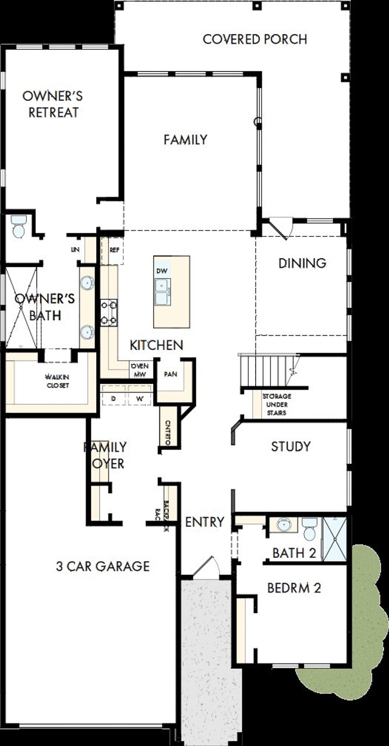 2D floor plan layout of this home in The Parks at Wilson Creek, Celina, TX (Image 2).