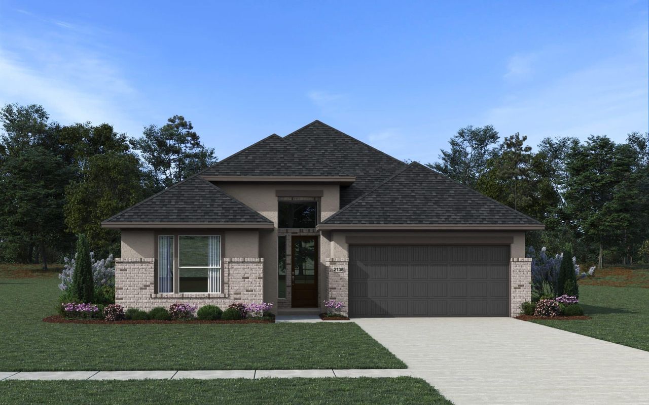 Representative exterior photo of a completed home built from the Brooks 50′ by Chesmar Homes in Prominence – Now Selling, San Antonio, TX (Image 2).