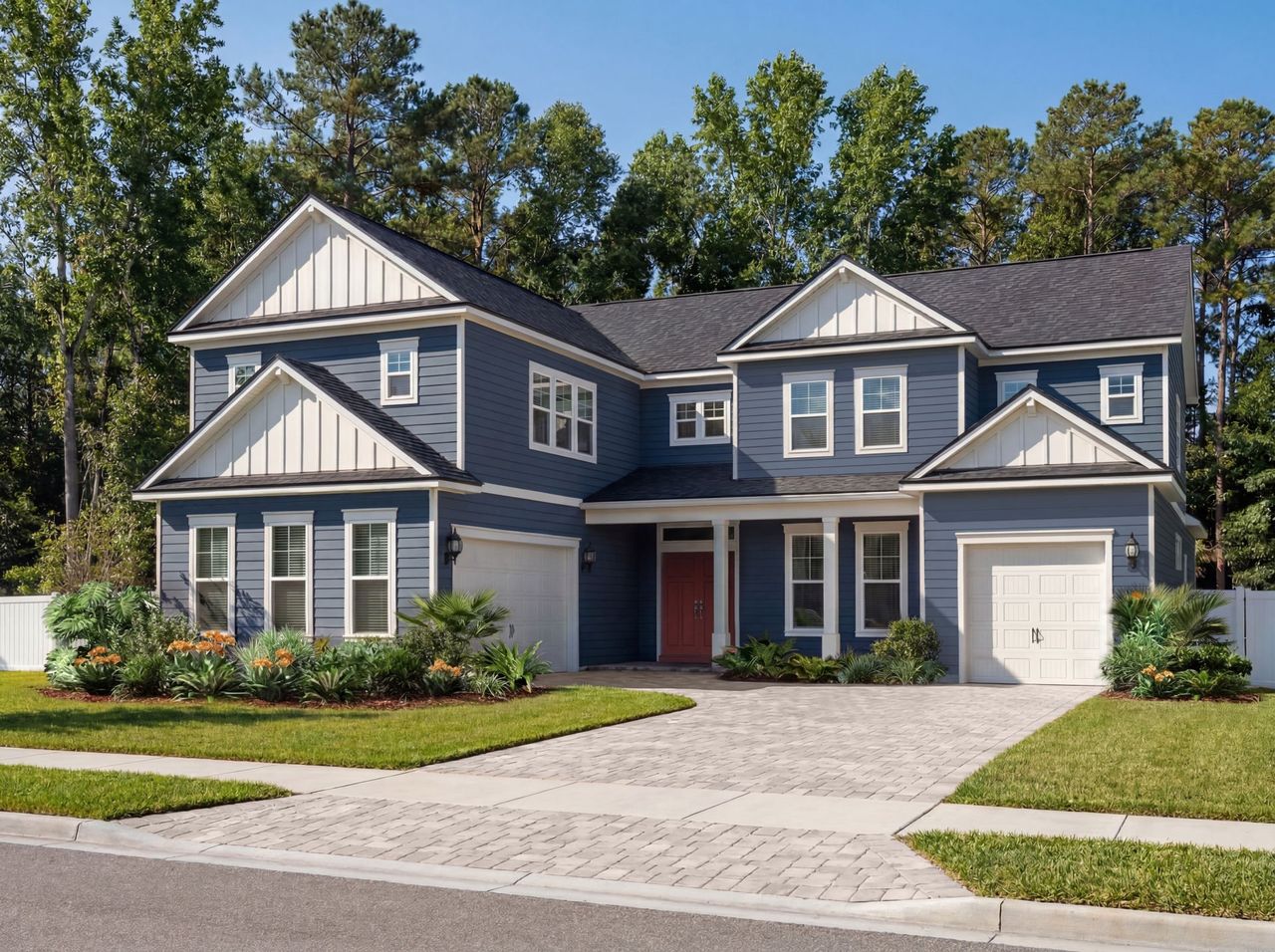 Representative exterior photo of a completed home built from the Roosevelt by Pulte Homes in Oakmere, Jacksonville, FL (Image 2).