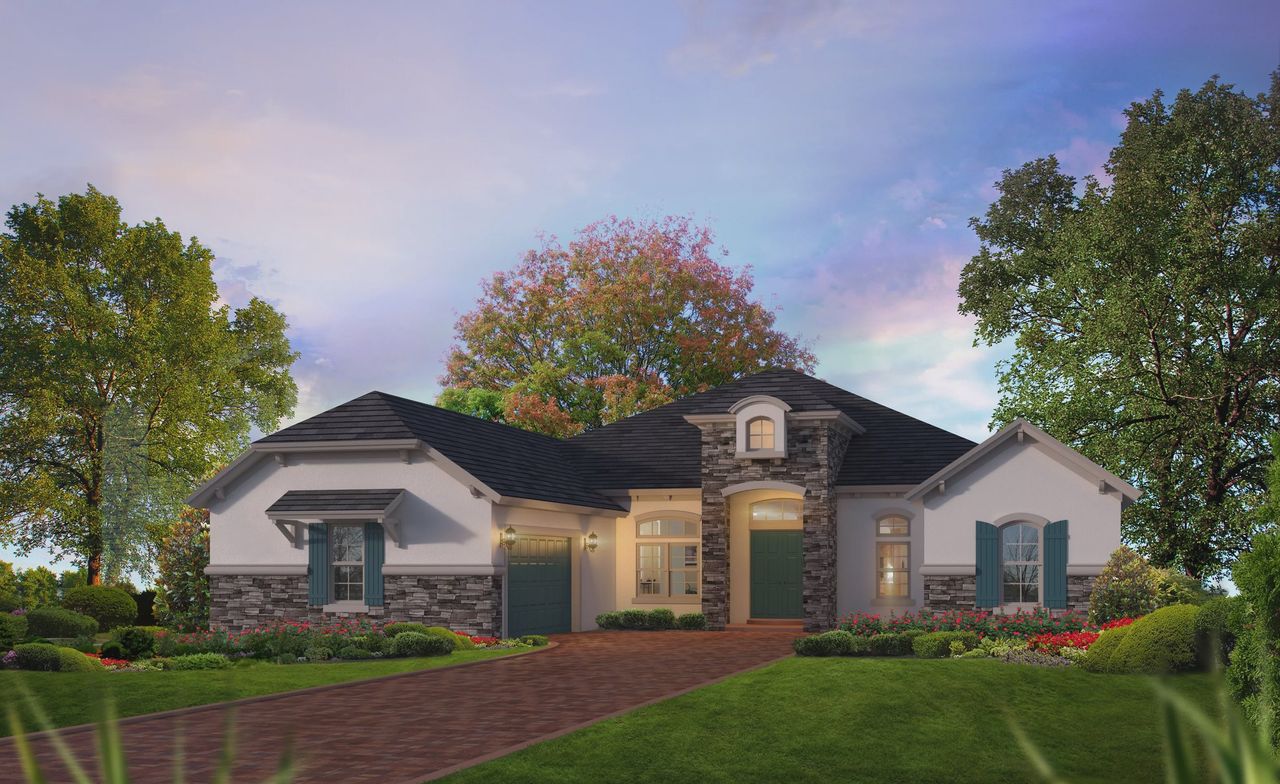 Representative exterior photo of a completed home built from the Biltmore - Pinnacle Series | 90' Wide Lots by ICI Homes in Connerton, Land O' Lakes, FL (Image 2). Representative exterior photo of a completed home built from the Biltmore - Pinnacle Series | 90' Wide Lots by ICI Homes in Connerton, Land O' Lakes, FL (Image 2).