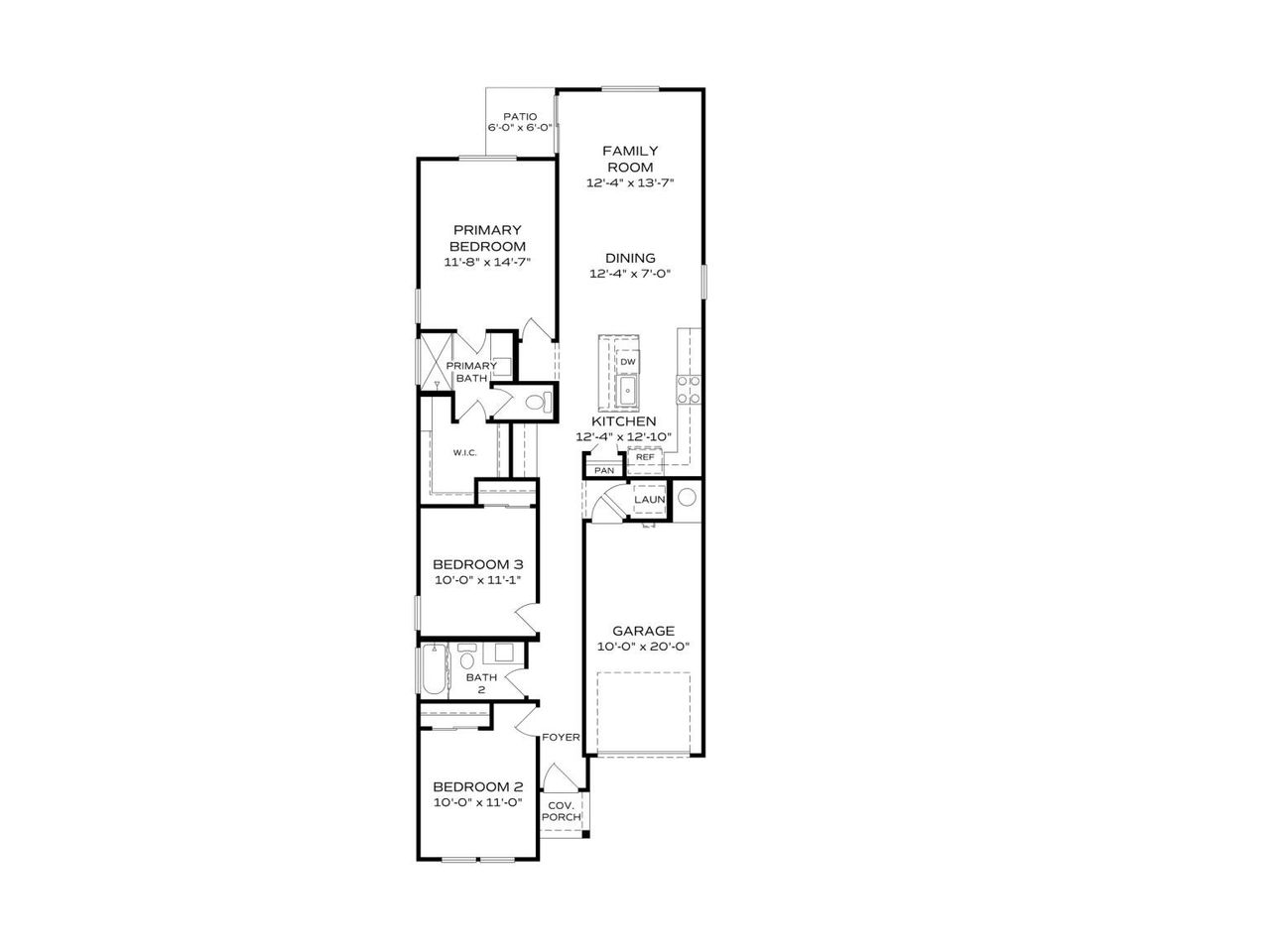 2D floor plan layout for the The Richmond A by Davidson Homes LLC in South Ranch Southern Collection, Prescott, AZ (Image 2). 2D floor plan layout for the The Richmond A by Davidson Homes LLC in South Ranch Southern Collection, Prescott, AZ (Image 2).