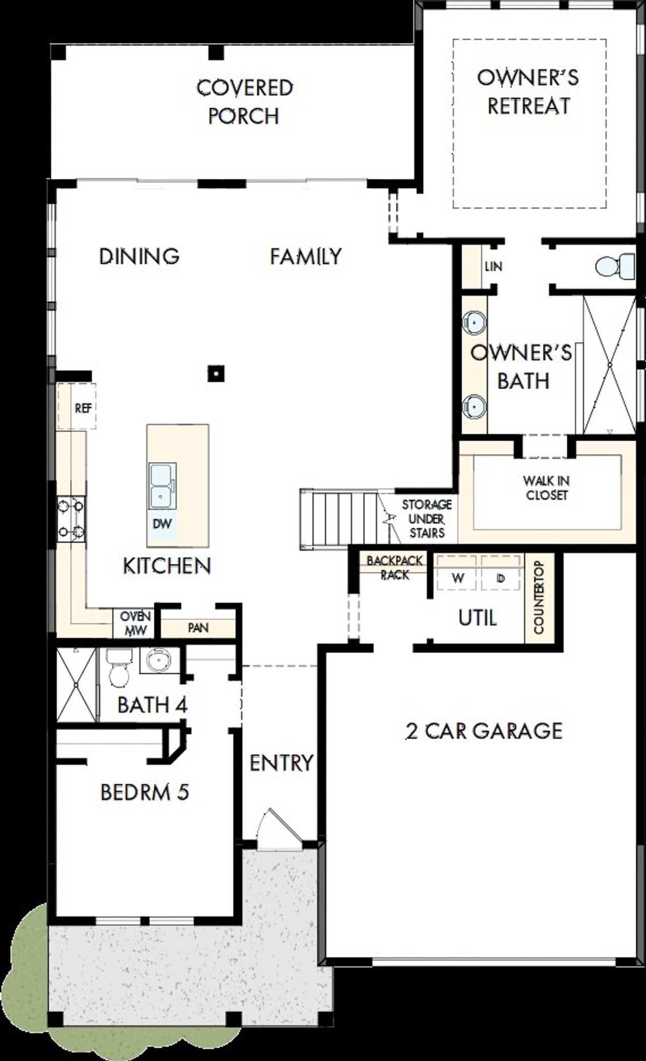 2D floor plan layout of this home in Goodland – Classic Series, Grand Prairie, TX (Image 2).