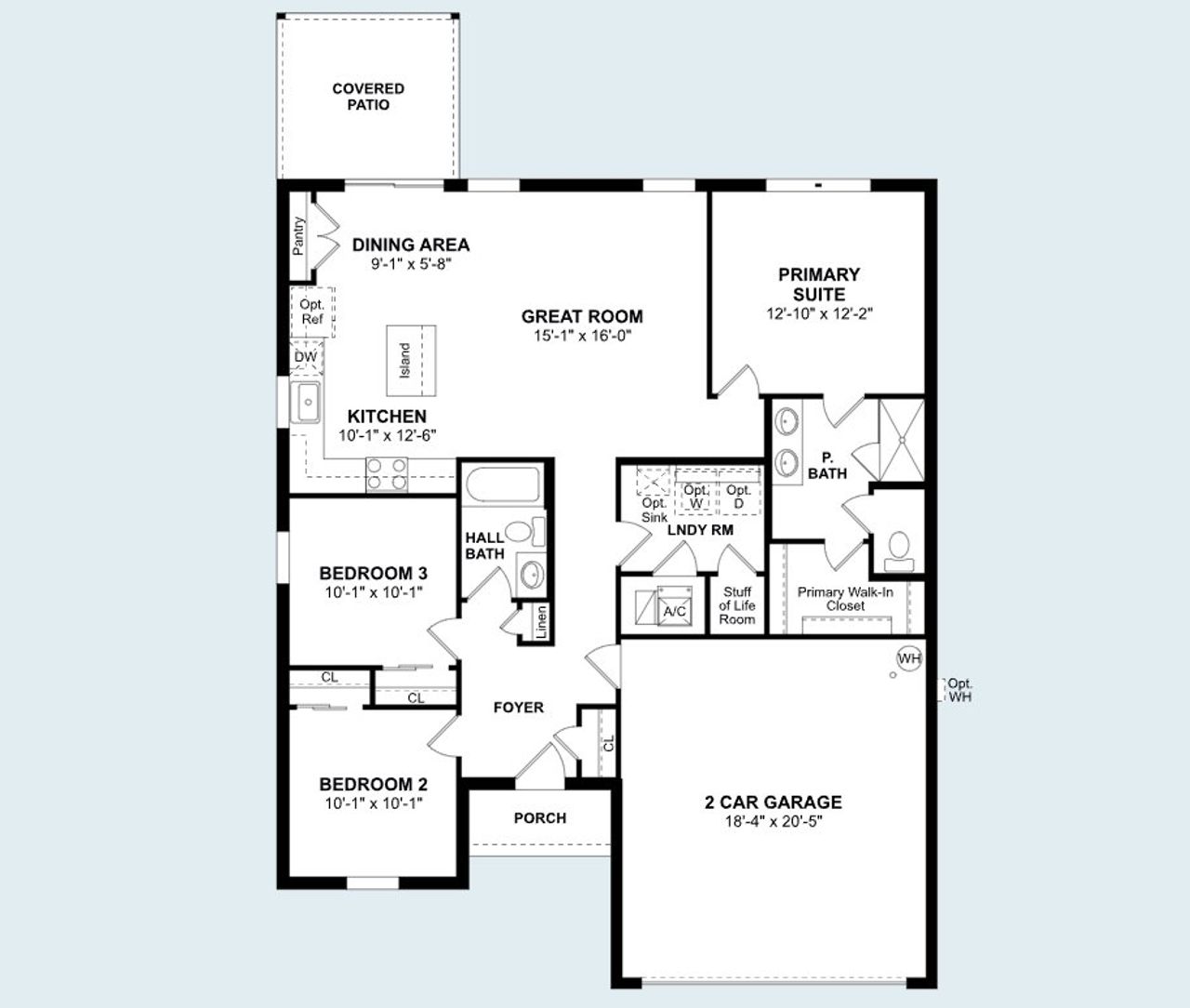 2D floor plan layout of this home in Aspire at Palm Coast, Palm Coast, FL (Image 2). 2D floor plan layout of this home in Aspire at Palm Coast, Palm Coast, FL (Image 2).