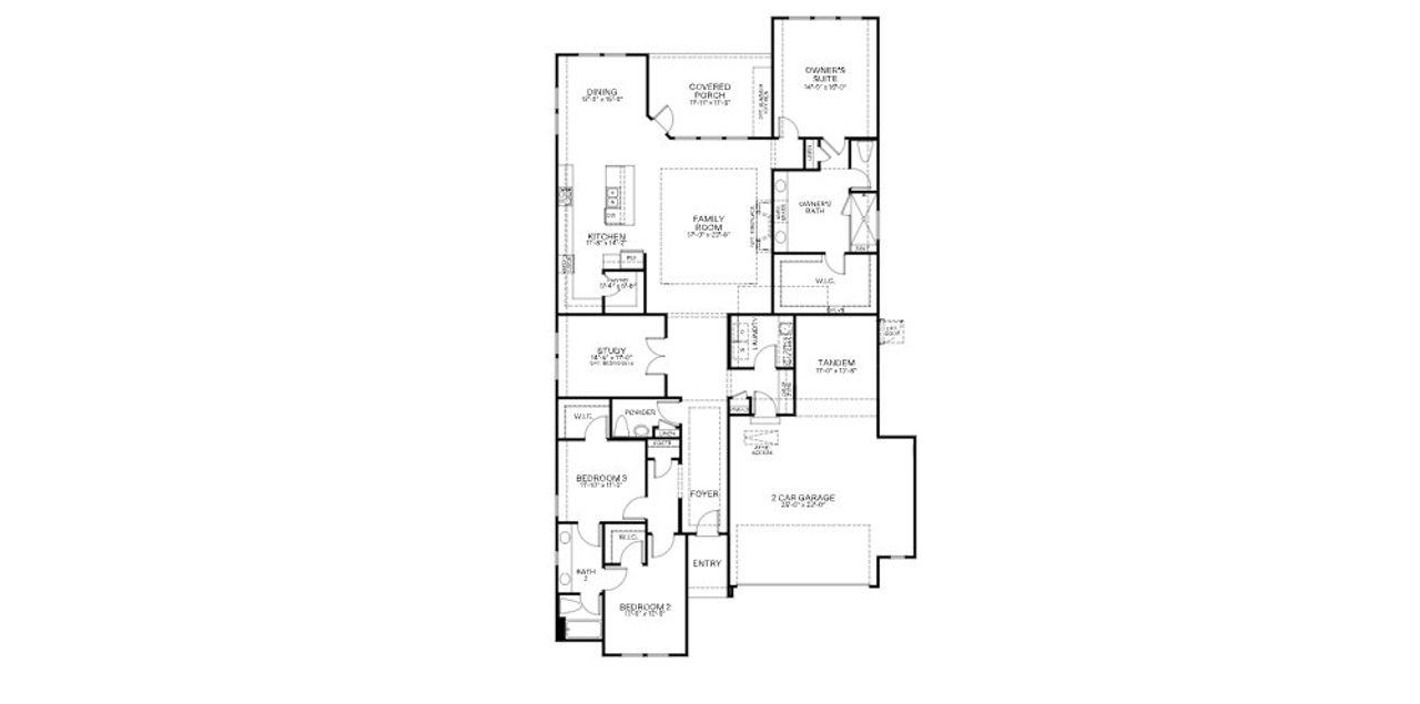 2D floor plan layout of this home in The Highlands, Porter, TX (Image 2).