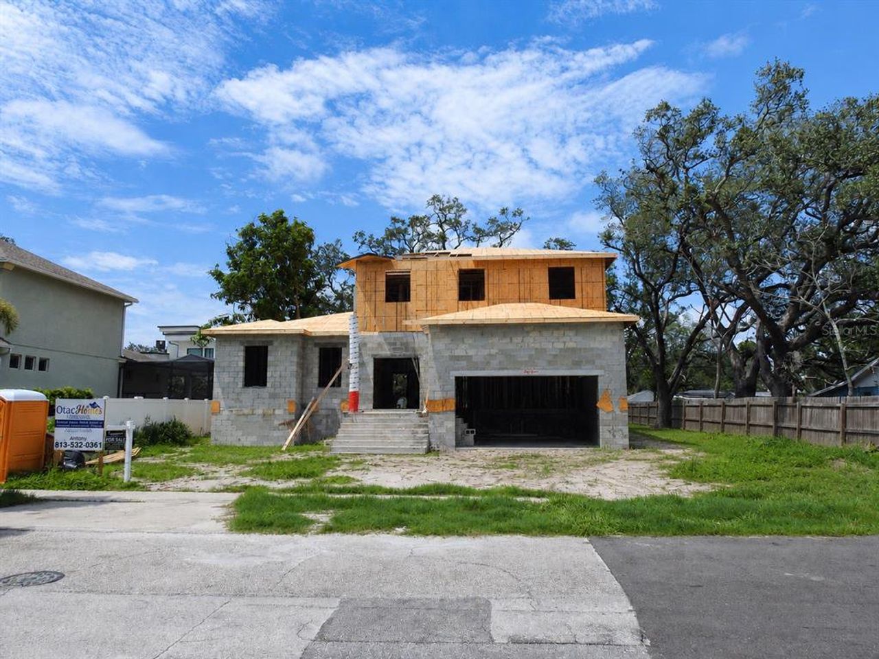 In-progress construction of a new home in , Tampa, FL (Image 2).