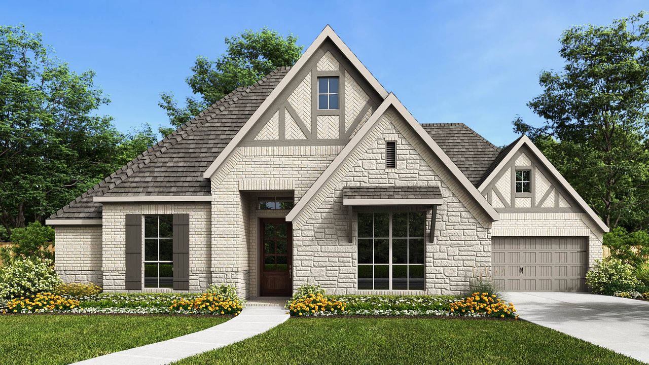 Representative exterior photo of a completed home built from the 3545W by Perry Homes in Terraces 82'/100', Rockwall, TX (Image 2).