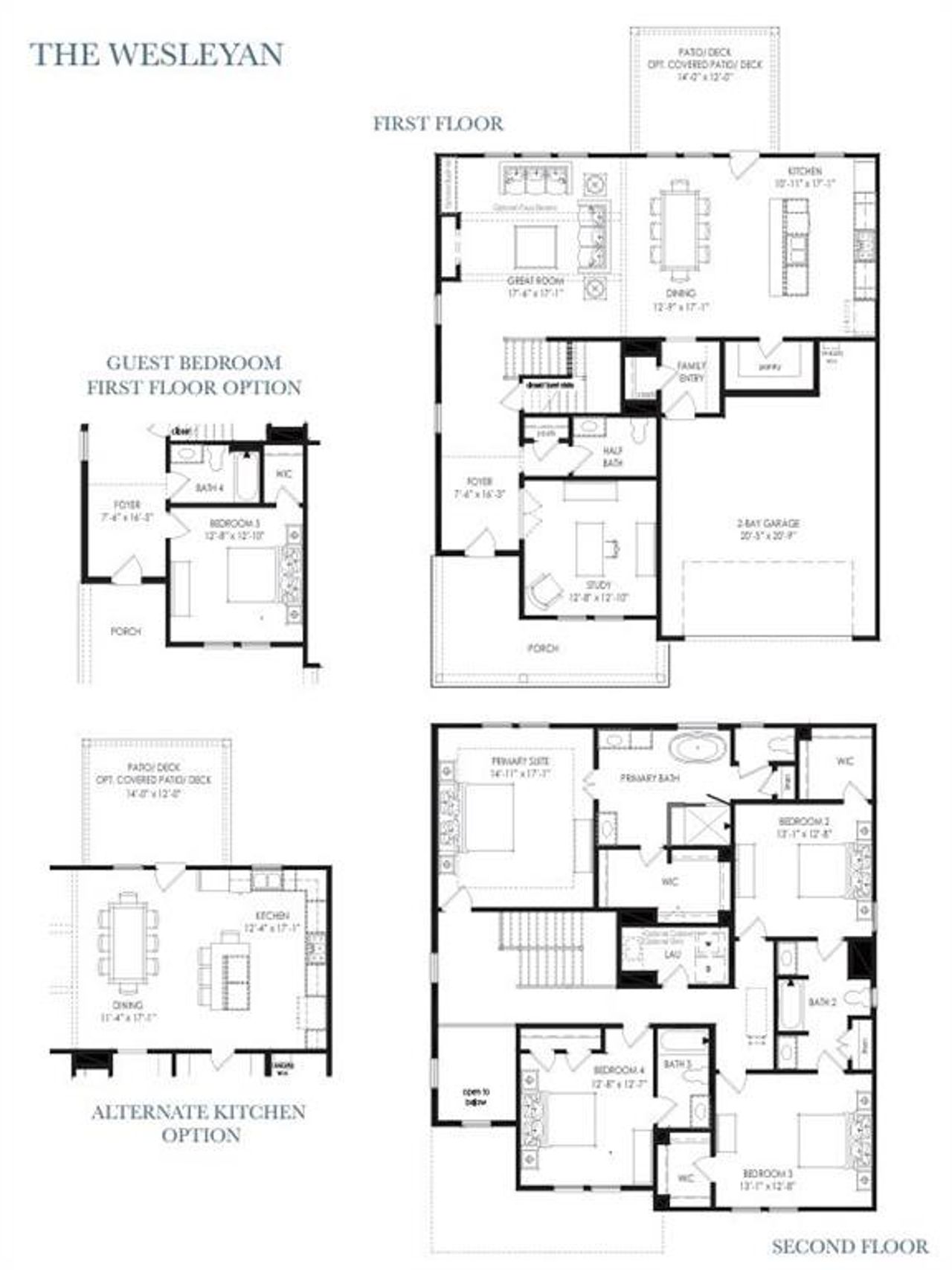 2D floor plan layout of this home in Ashbury Commons, Powder Springs, GA (Image 2).