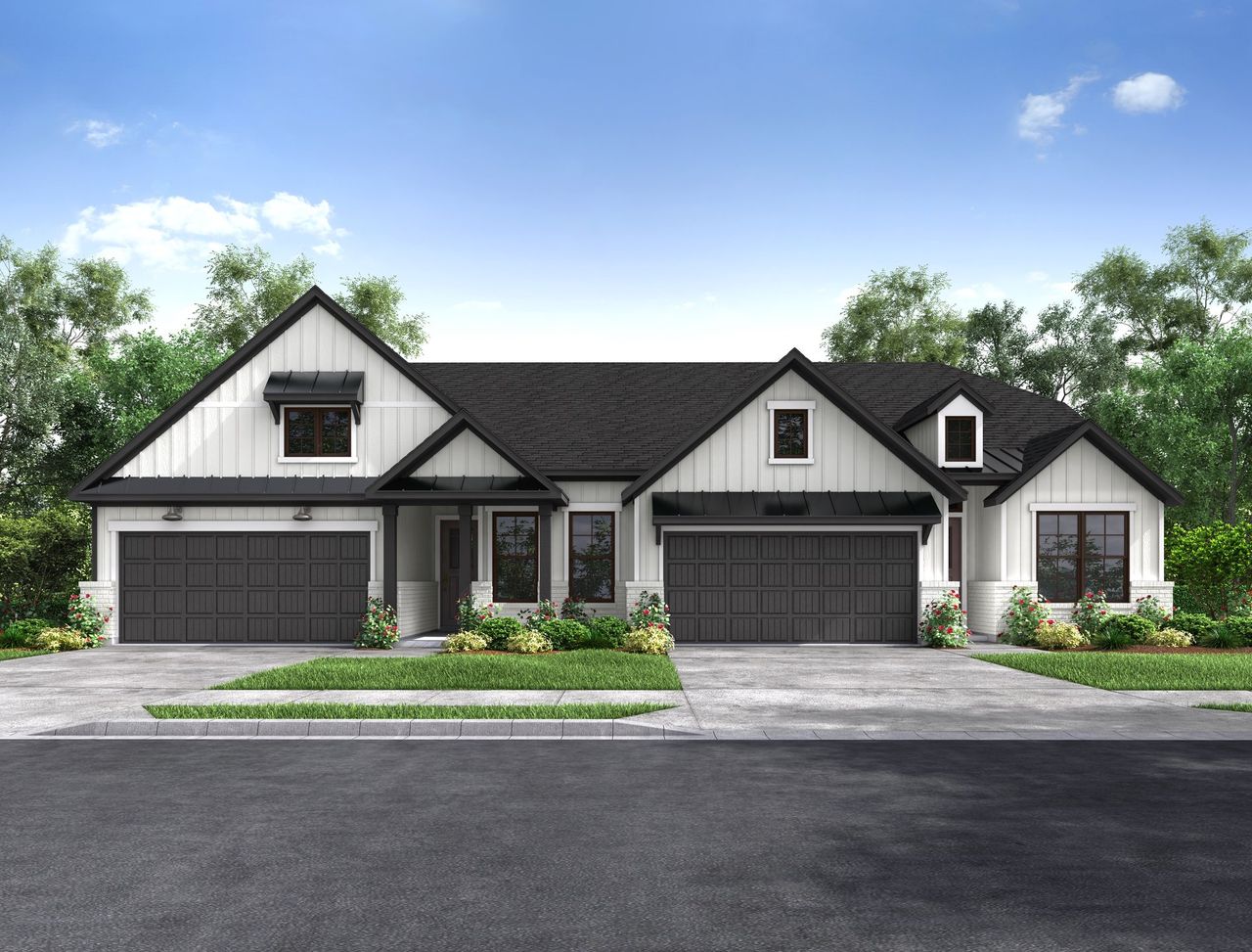 Representative exterior photo of a completed home built from the Grand Rouge by Beazer Homes in Meridiana, Iowa Colony, TX (Image 2). Representative exterior photo of a completed home built from the Grand Rouge by Beazer Homes in Meridiana, Iowa Colony, TX (Image 2).