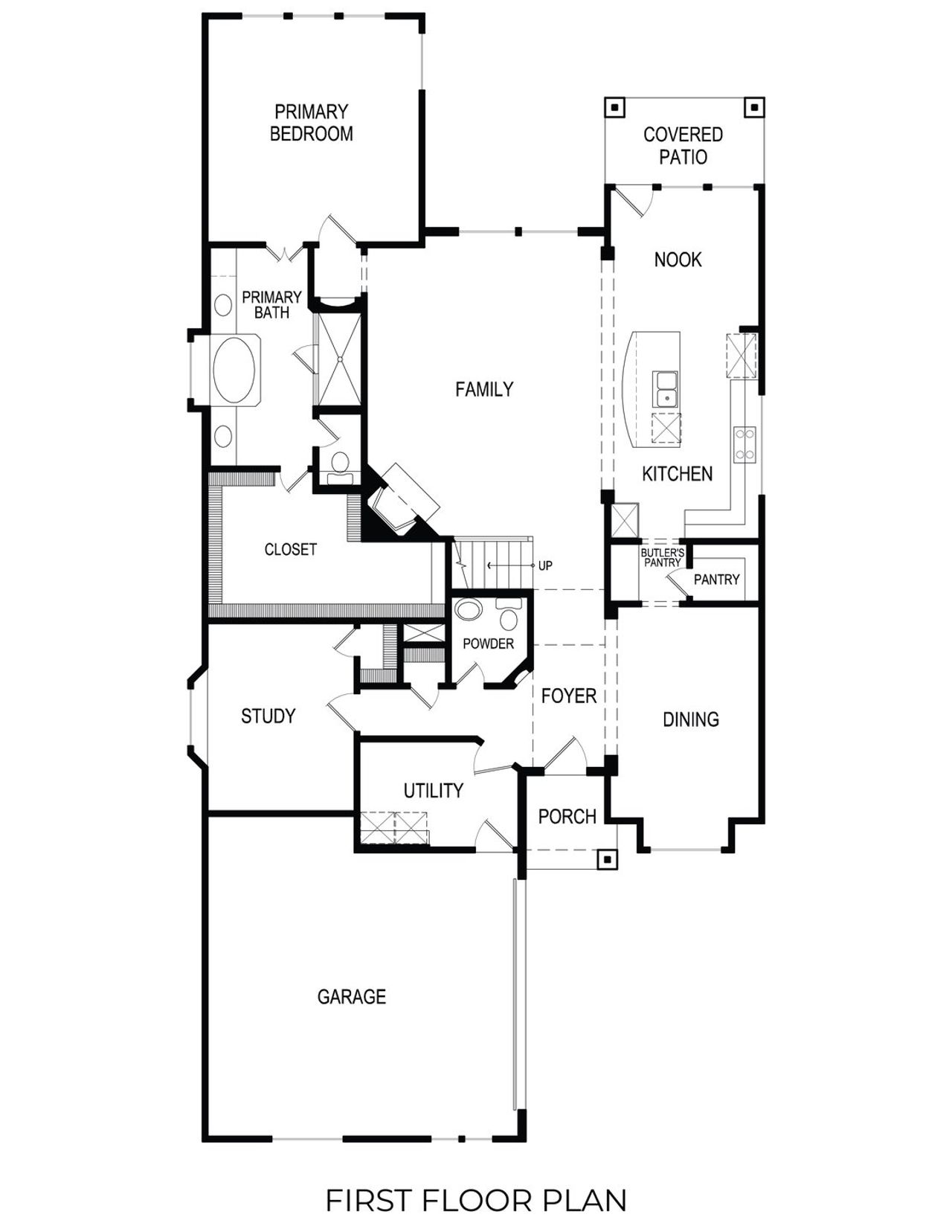 2D floor plan layout of this home in Marine Creek Ranch, Fort Worth, TX (Image 2).