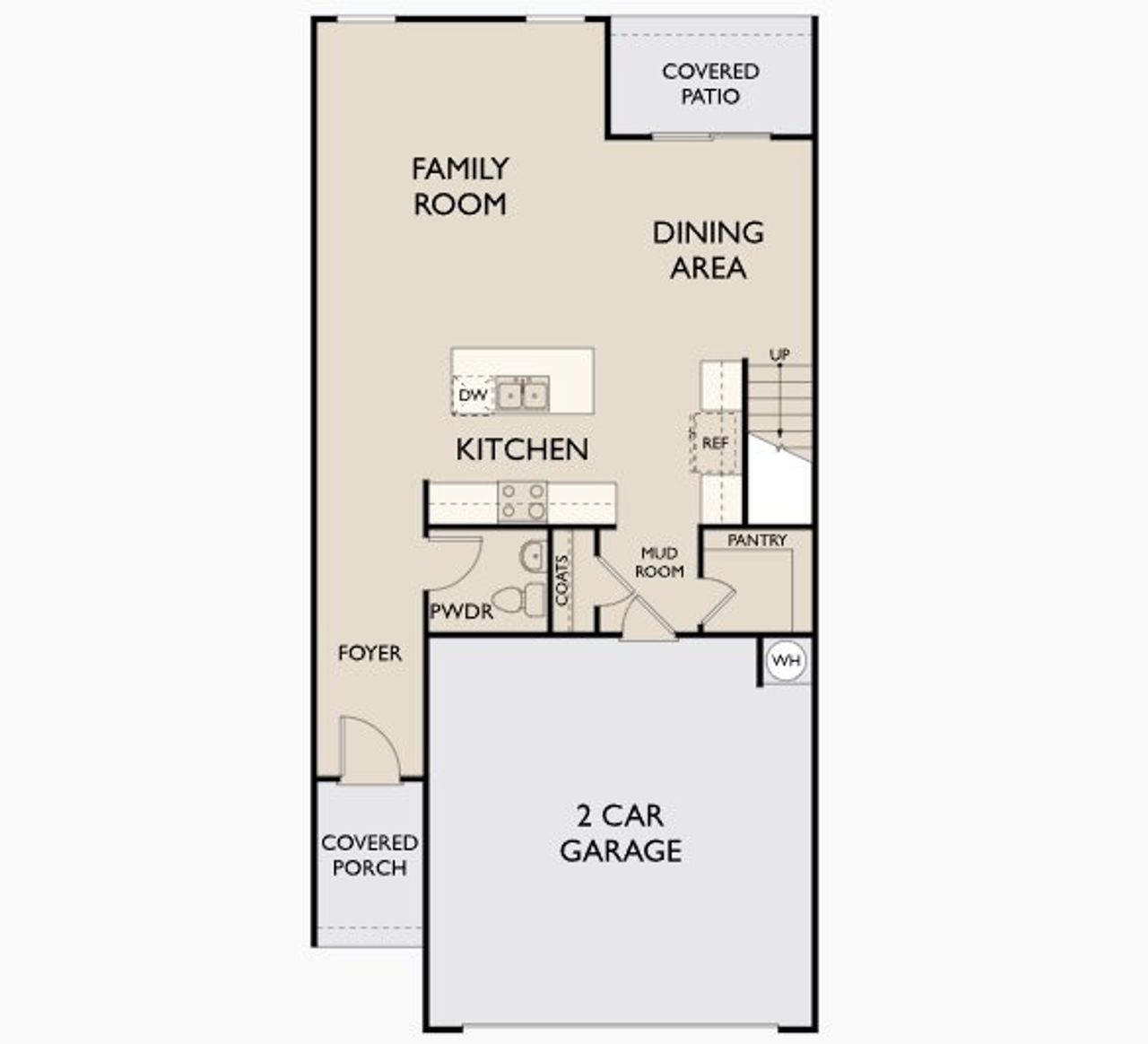 2D floor plan layout of this home in Coyote Meadows, Anna, TX (Image 2).