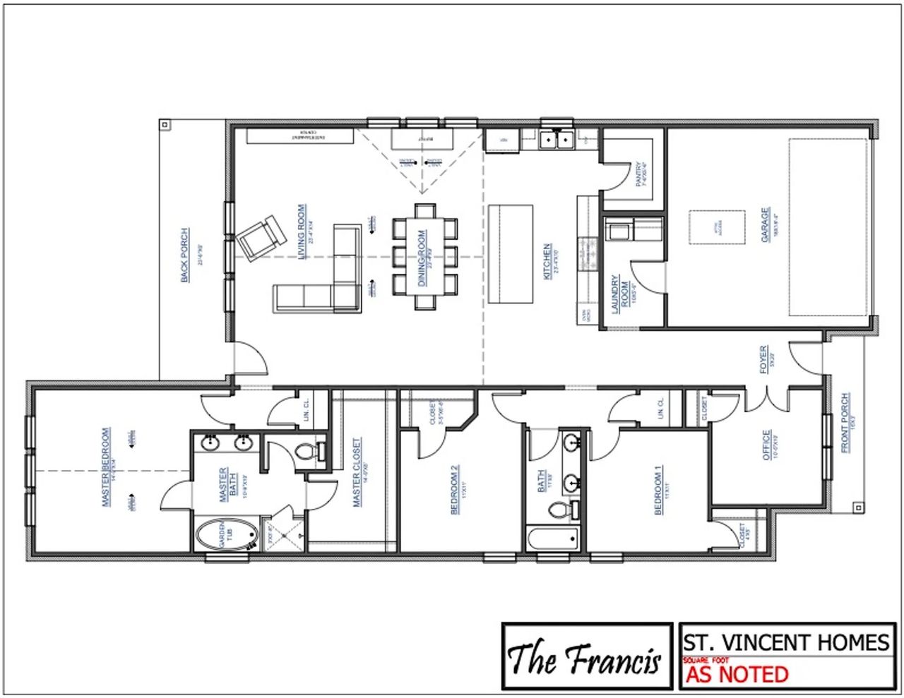 2D floor plan layout for the Francis by St. Vincent Homes in Solterra, Mesquite, TX (Image 2). 2D floor plan layout for the Francis by St. Vincent Homes in Solterra, Mesquite, TX (Image 2).