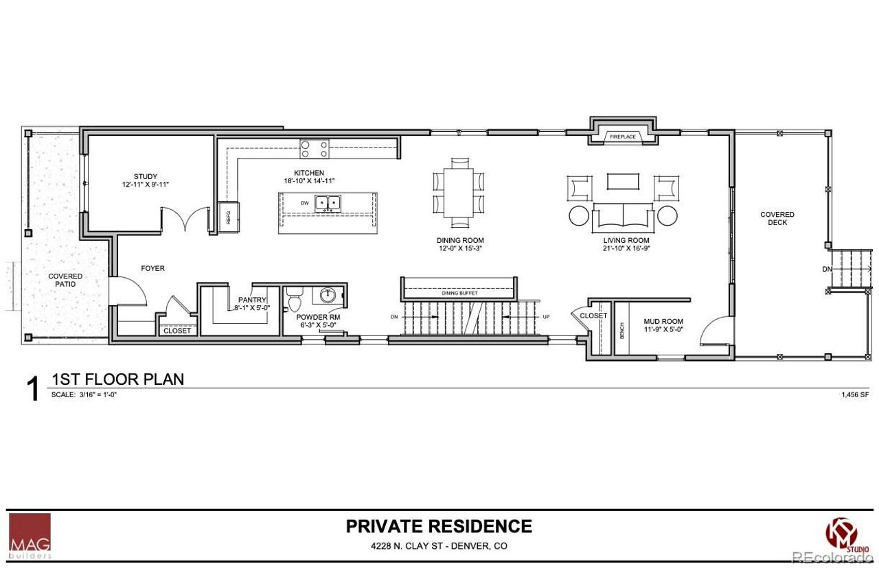 2D floor plan layout of this home in , Denver, CO (Image 2).