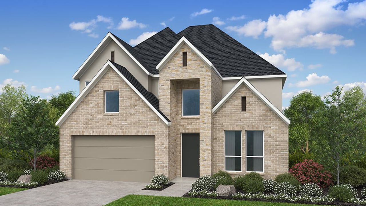 Representative exterior photo of a completed home built from the Sullivan by Taylor Morrison in Blue Creek Trails, Richmond, TX (Image 2). Representative exterior photo of a completed home built from the Sullivan by Taylor Morrison in Blue Creek Trails, Richmond, TX (Image 2).