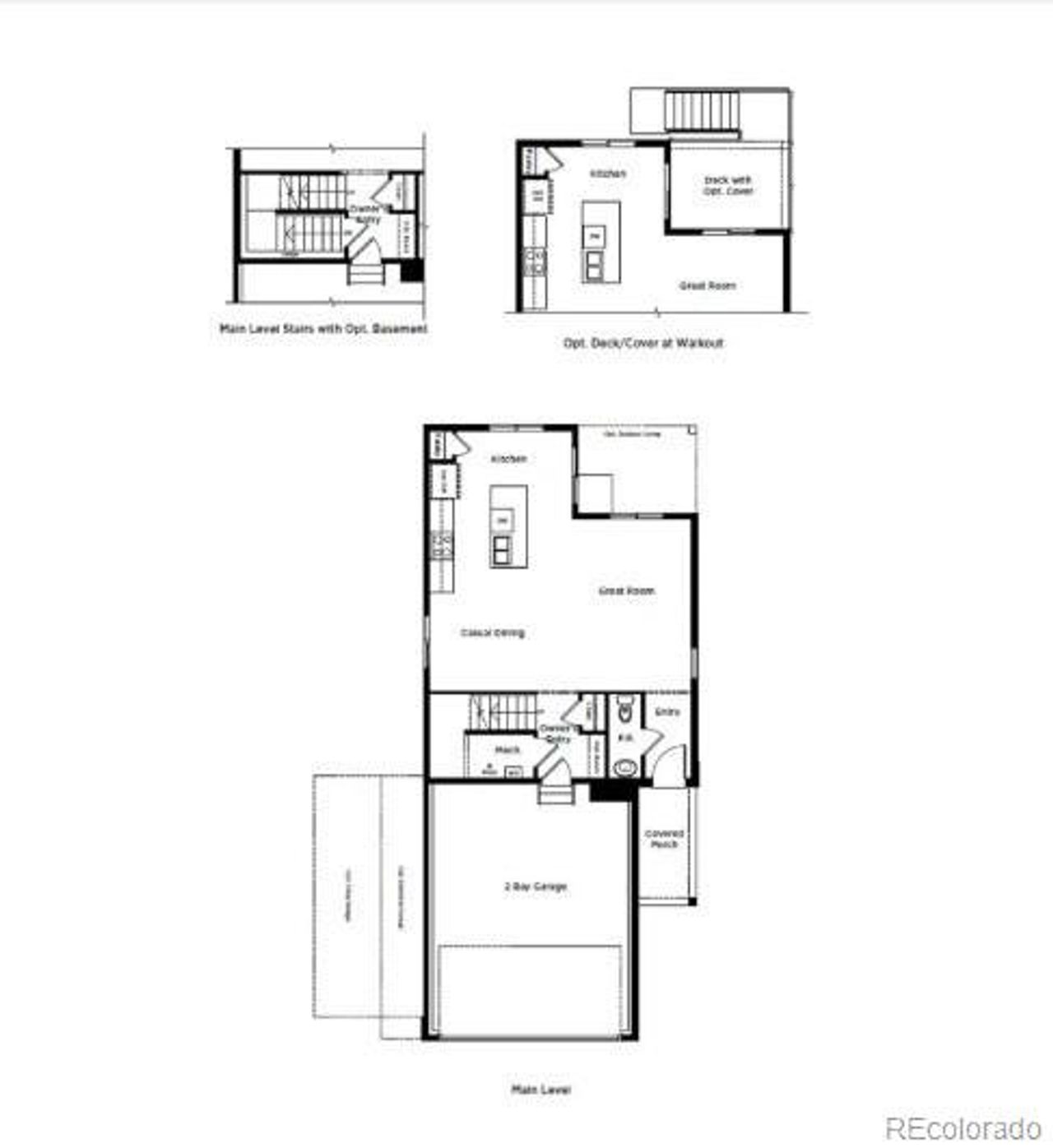 2D floor plan layout of this home in Sanctuary at Meridian Ranch, Peyton, CO (Image 2).