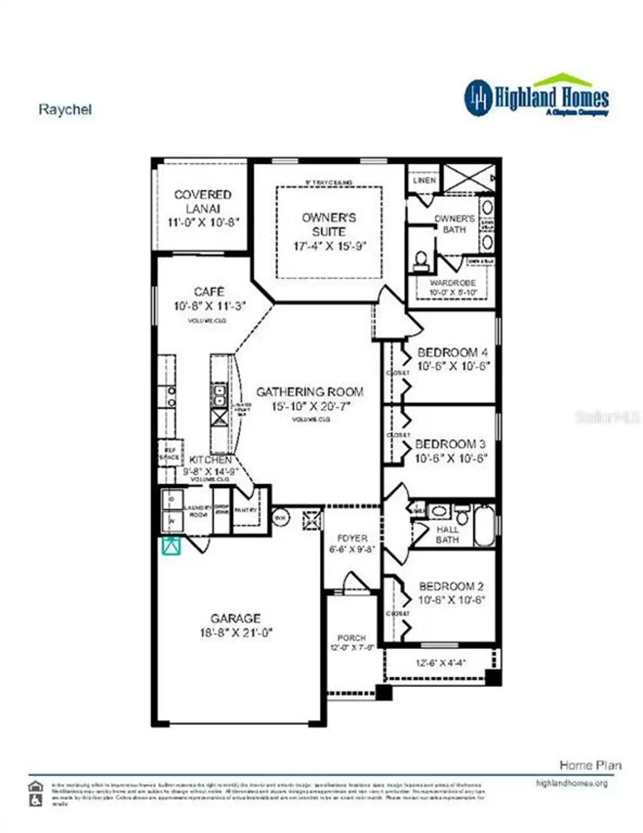 2D floor plan layout of this home in Copperleaf, Ocala, FL (Image 2).