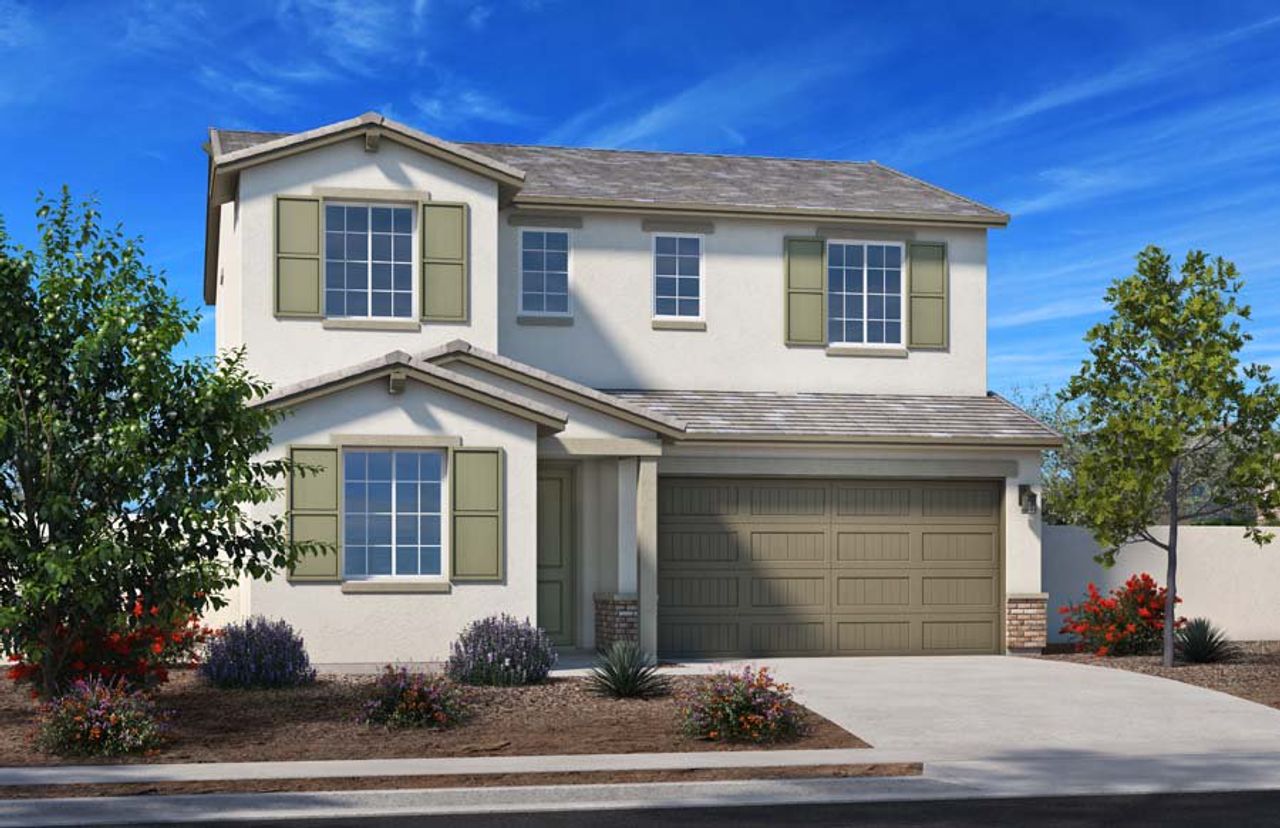 Representative exterior photo of a completed home built from the Plan 2287 by Homes by Towne in Ryder Ranch, Surprise, AZ (Image 2).