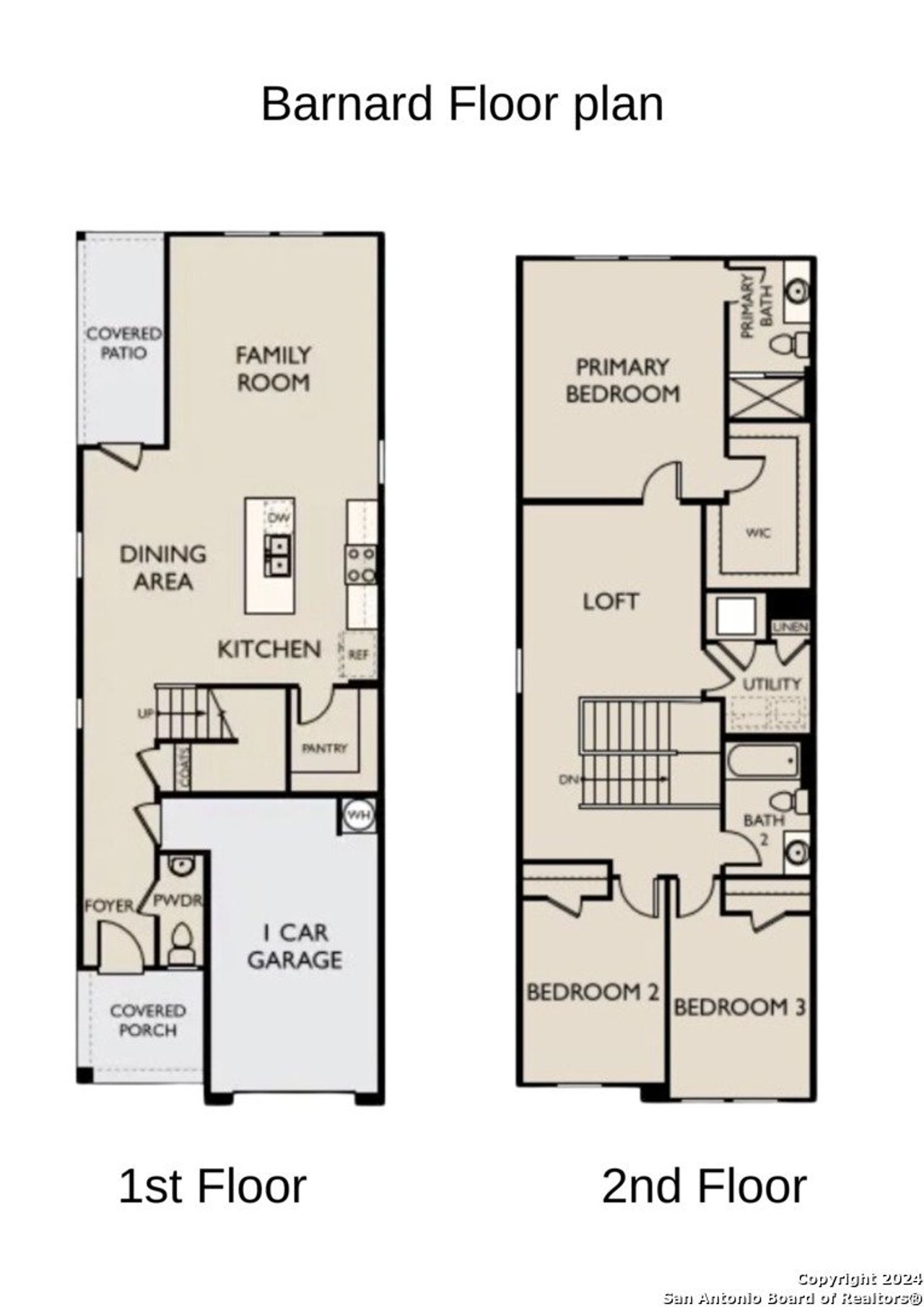 2D floor plan layout of this home in The Wilder, Adkins, TX (Image 2).