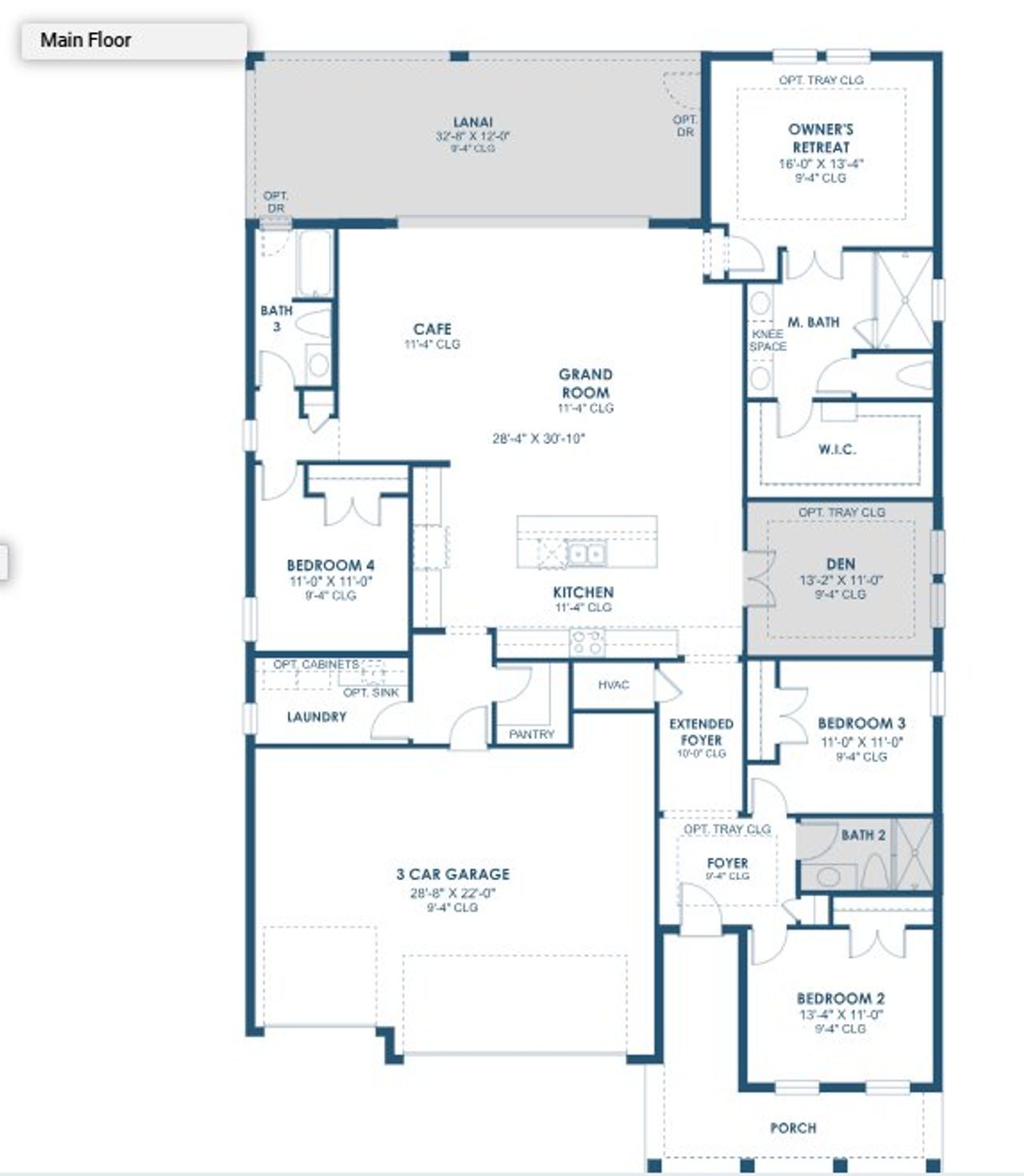 2D floor plan layout of this home in Waterset, Apollo Beach, FL (Image 2).