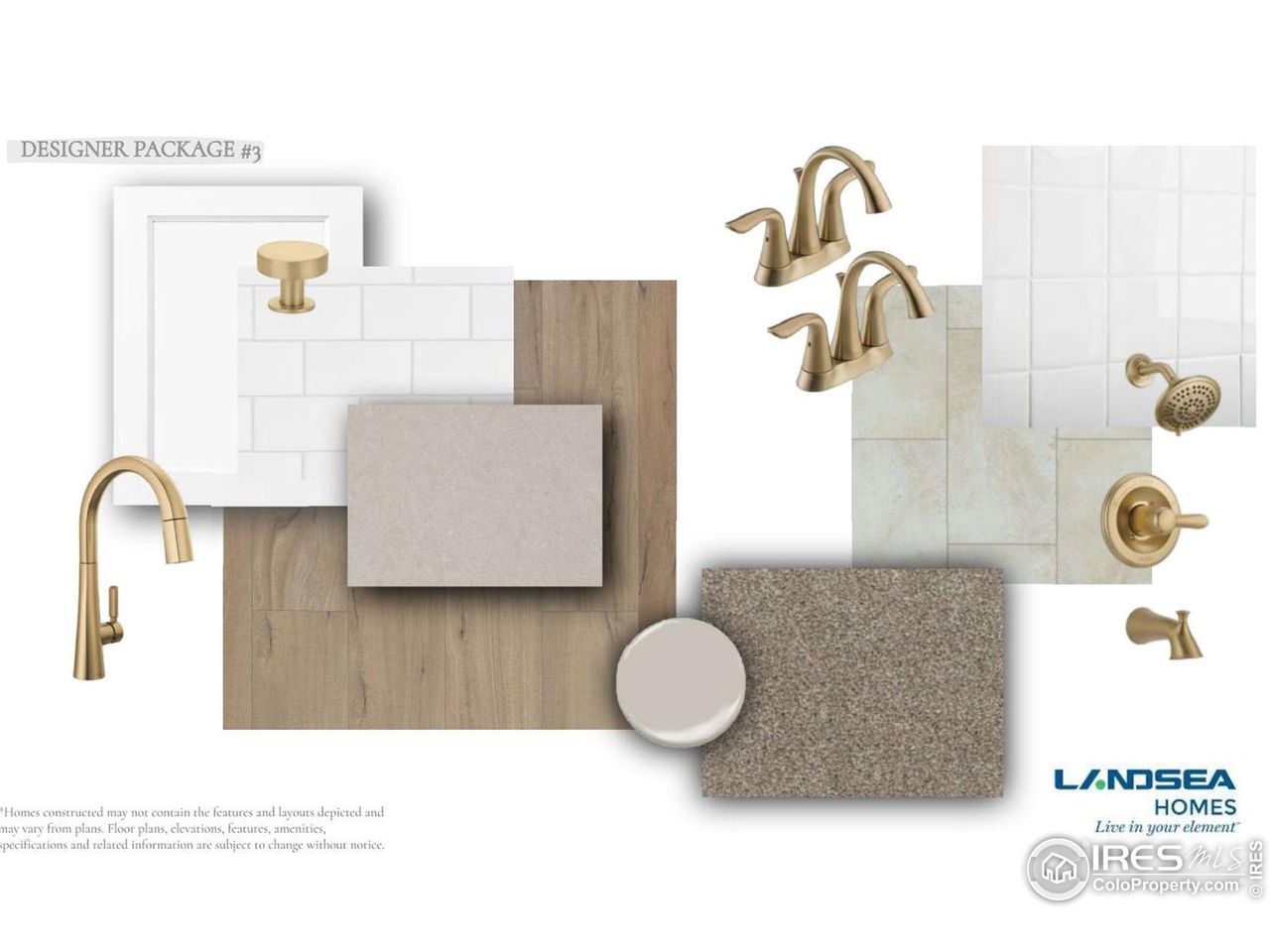 Sample of building materials used in homes in Pintail Commons at Johnstown Village, Johnstown (Image 2).