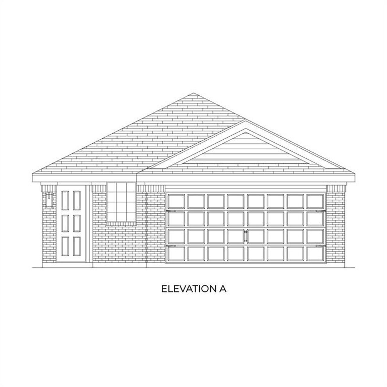Exterior rendering of this home design in The Meadows, Denton, TX (Image 2).