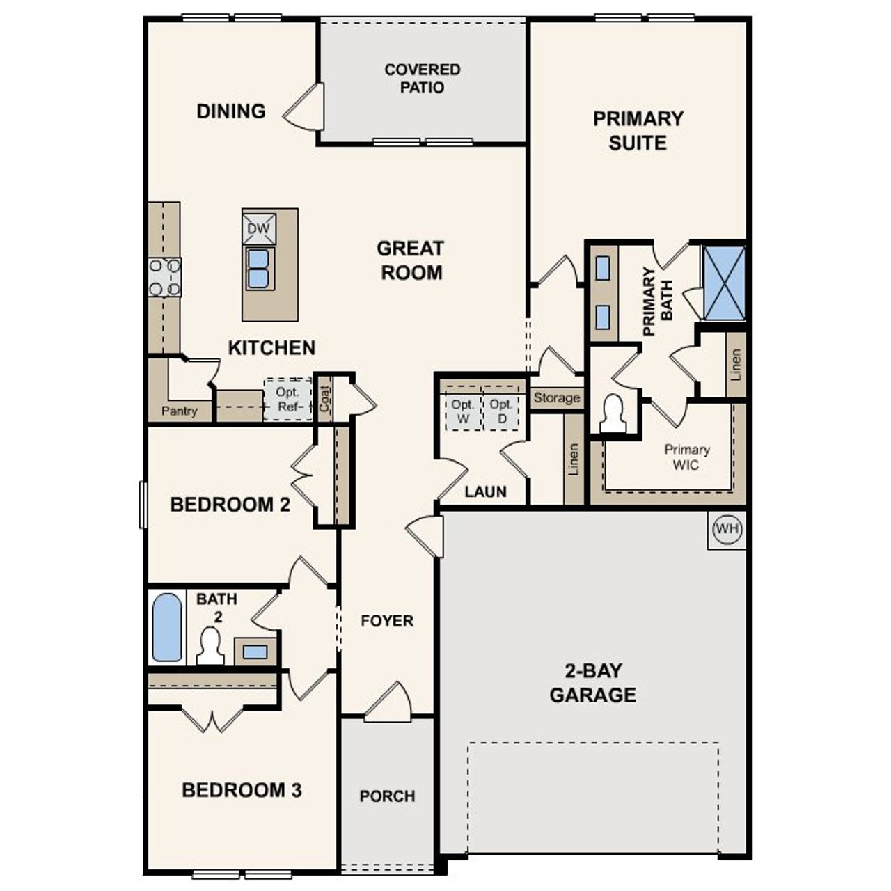 2D floor plan layout of this home in Sperling Farms, Ferris, TX (Image 2).