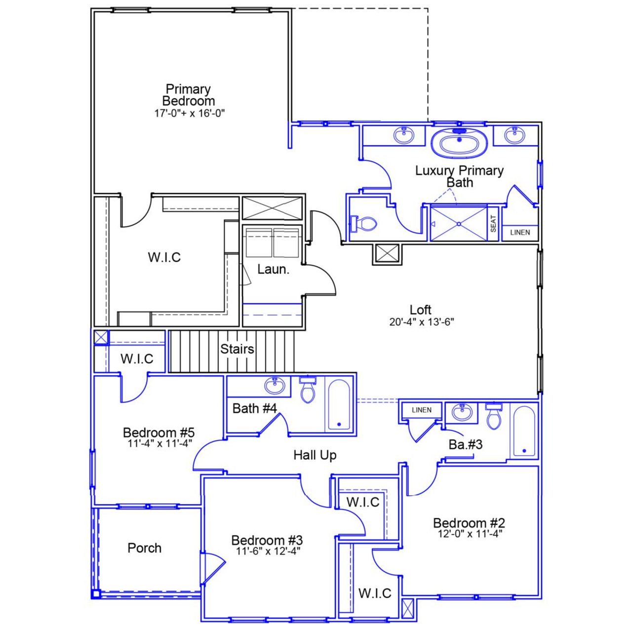 2D floor plan layout of this home in East Wynd, Hampstead, NC (Image 2).