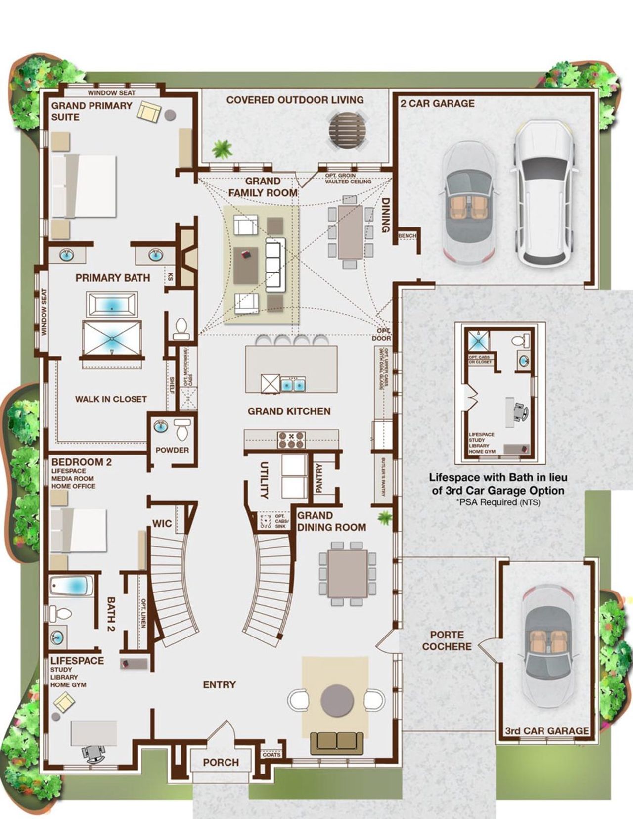 2D floor plan layout of this home in Grand Oaks, Celina, TX (Image 2).