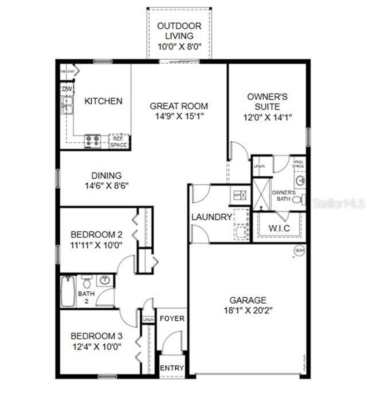2D floor plan layout of this home in Poinciana, Poinciana, FL (Image 2). 2D floor plan layout of this home in Poinciana, Poinciana, FL (Image 2).