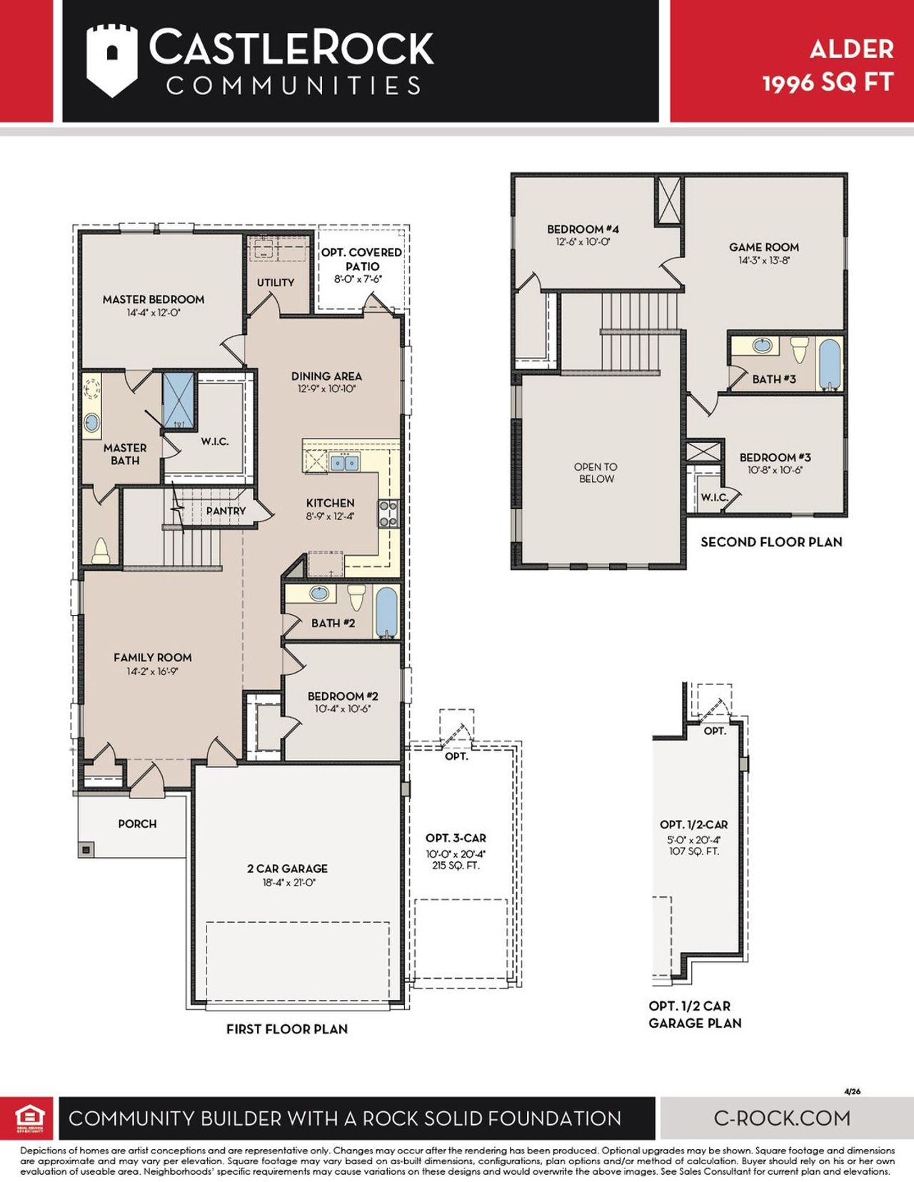 2D floor plan layout of this home in Garden Grove, San Antonio, TX (Image 2).
