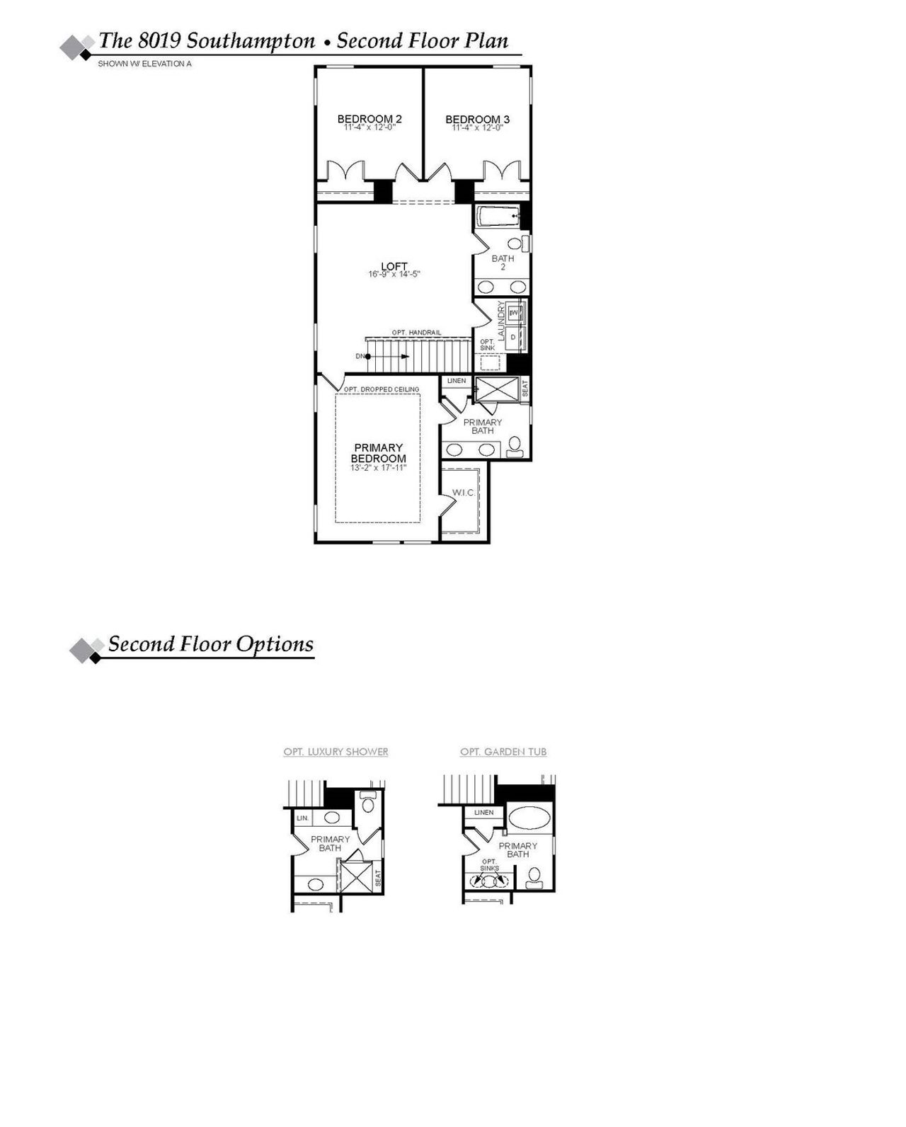 2D floor plan layout of this home in Harrisburg Village Townhomes, Harrisburg, NC (Image 2).