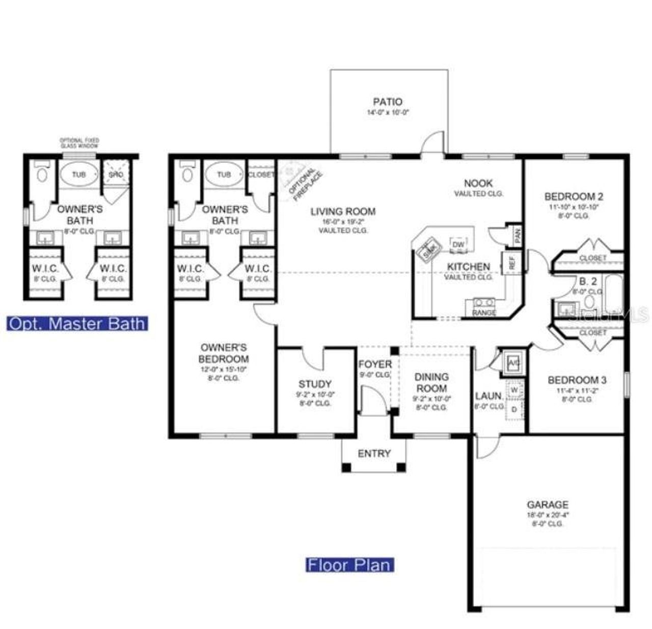 2D floor plan layout of this home in North Port, North Port, FL (Image 2).