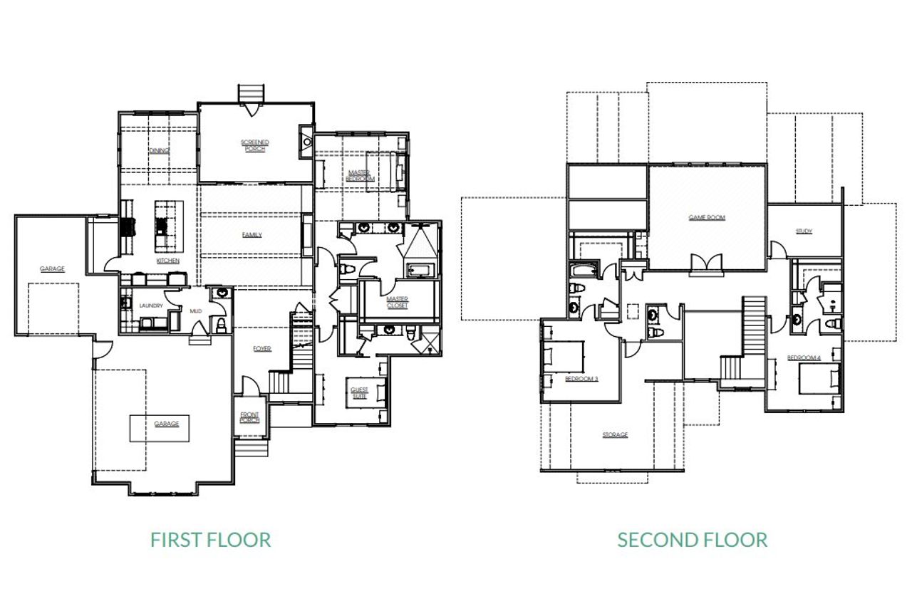 2D floor plan layout for the The Margot by Ken Harvey Homes in Carriage Farms, Raleigh, NC (Image 2). 2D floor plan layout for the The Margot by Ken Harvey Homes in Carriage Farms, Raleigh, NC (Image 2).
