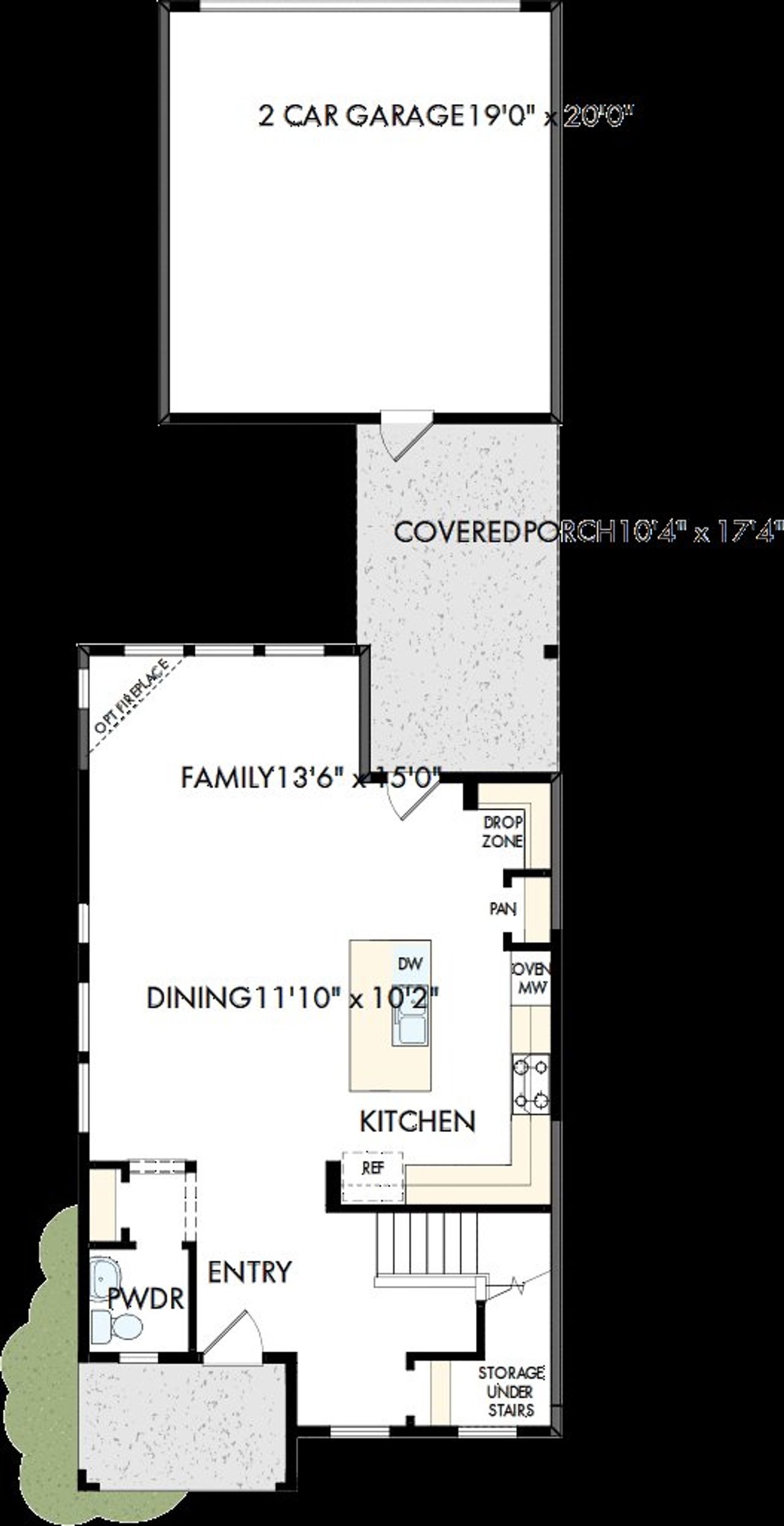 2D floor plan layout of this home in Solterra - Cottage Series, Mesquite, TX (Image 2).