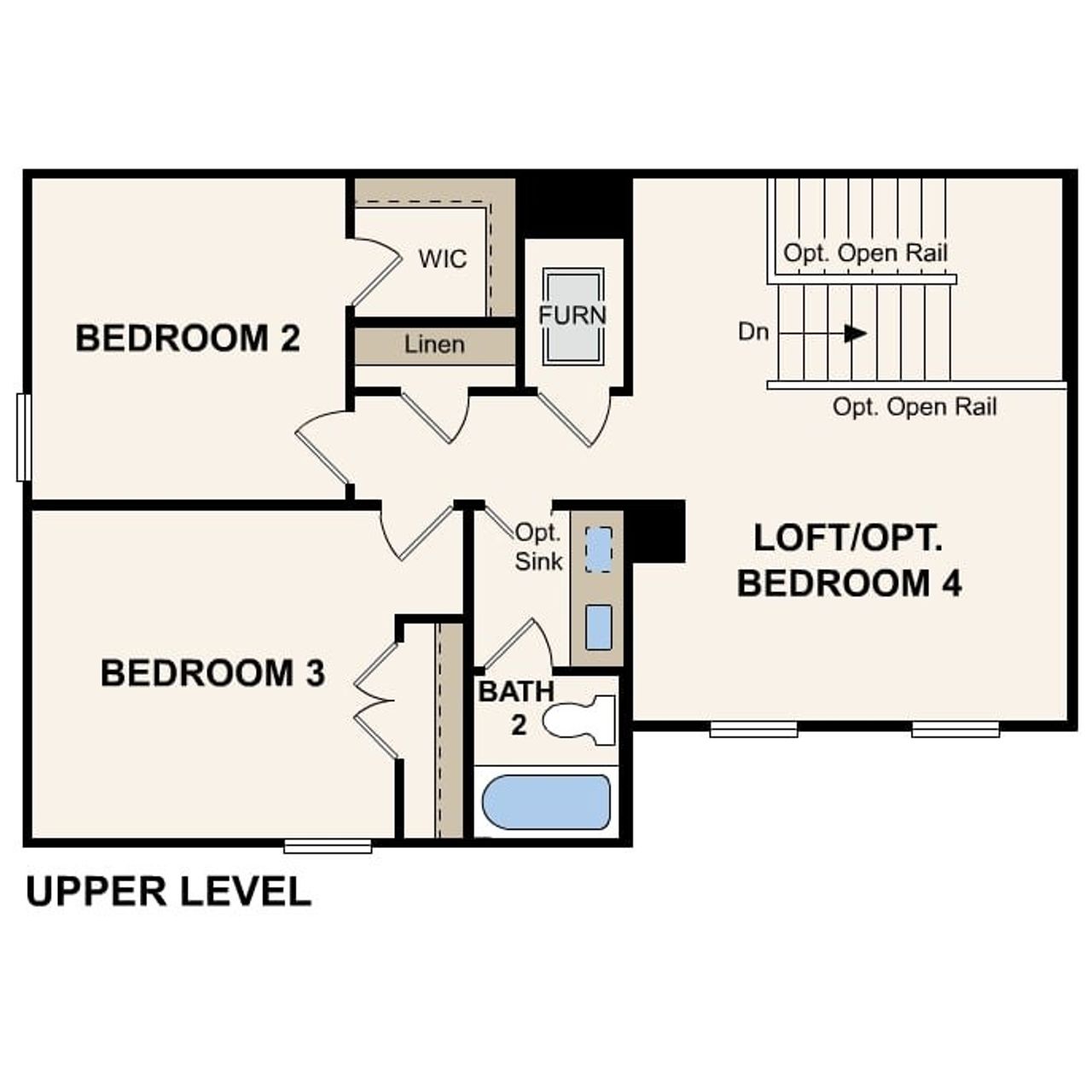 2D floor plan layout of this home in Mirabella, Brookshire, TX (Image 2).