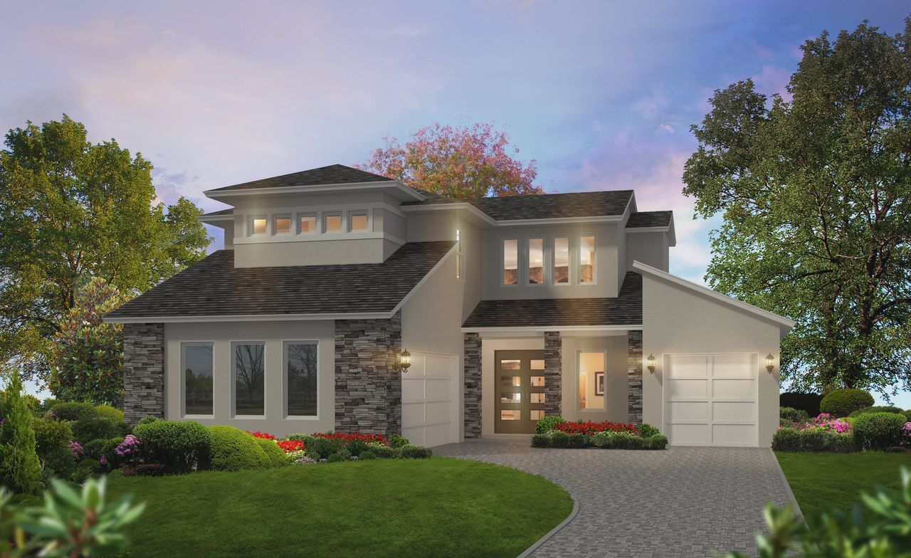 Representative exterior photo of a completed home built from the Pacifica by ICI Homes in Wellen Park, Venice, FL (Image 2).